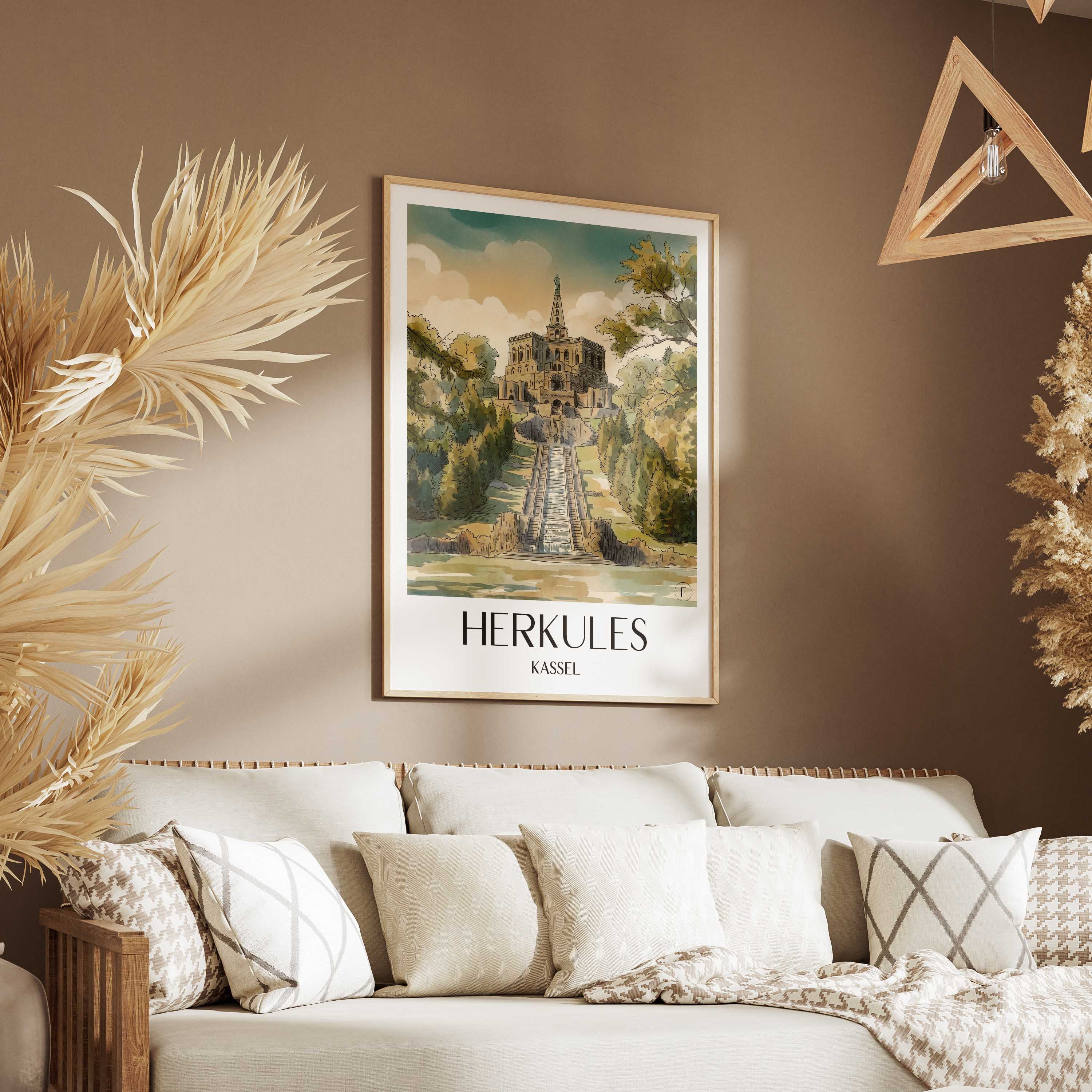herkules-kassel-deutschland-poster-aquarell
