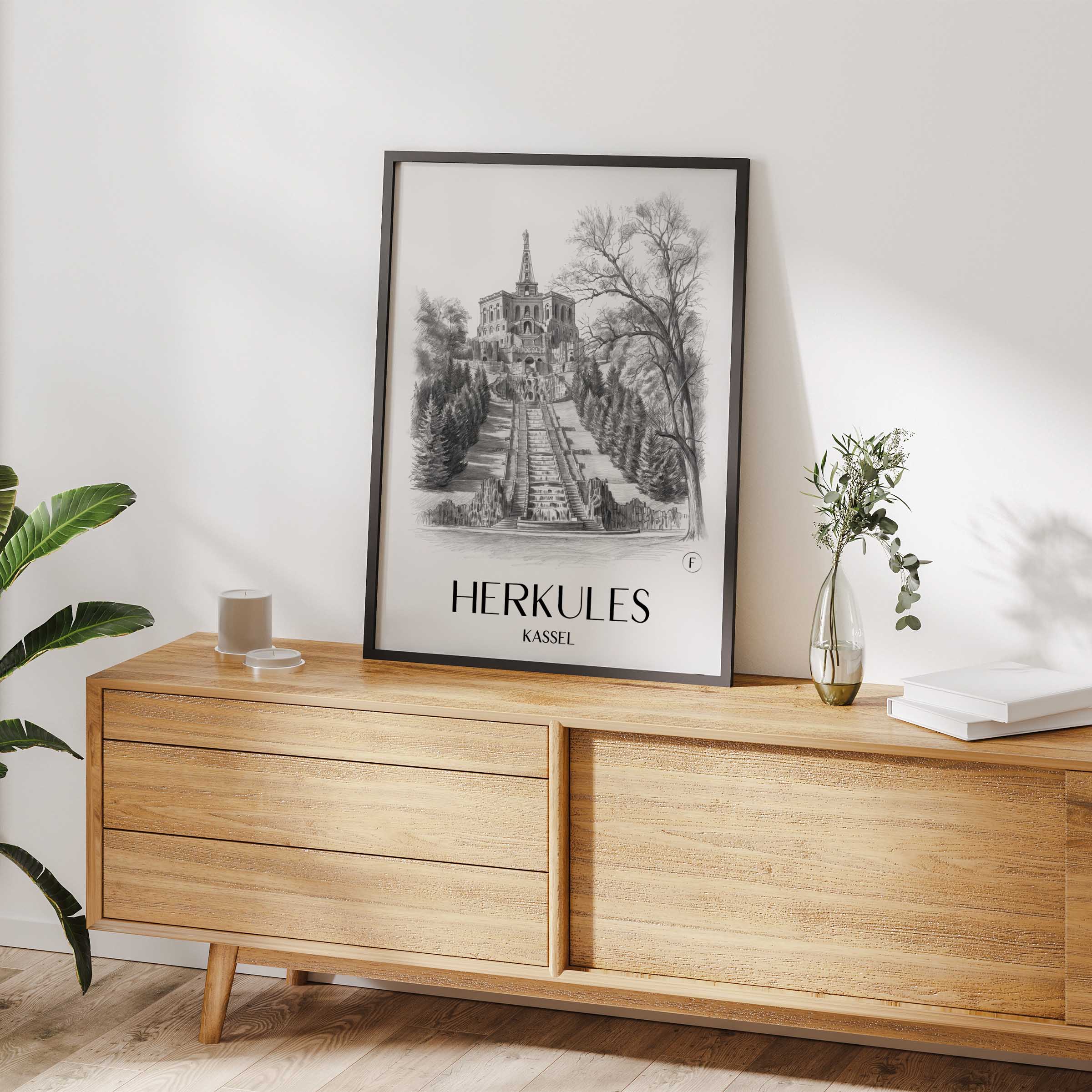 herkules-kassel-deutschland-poster-bleistift-zeichnung-drawing