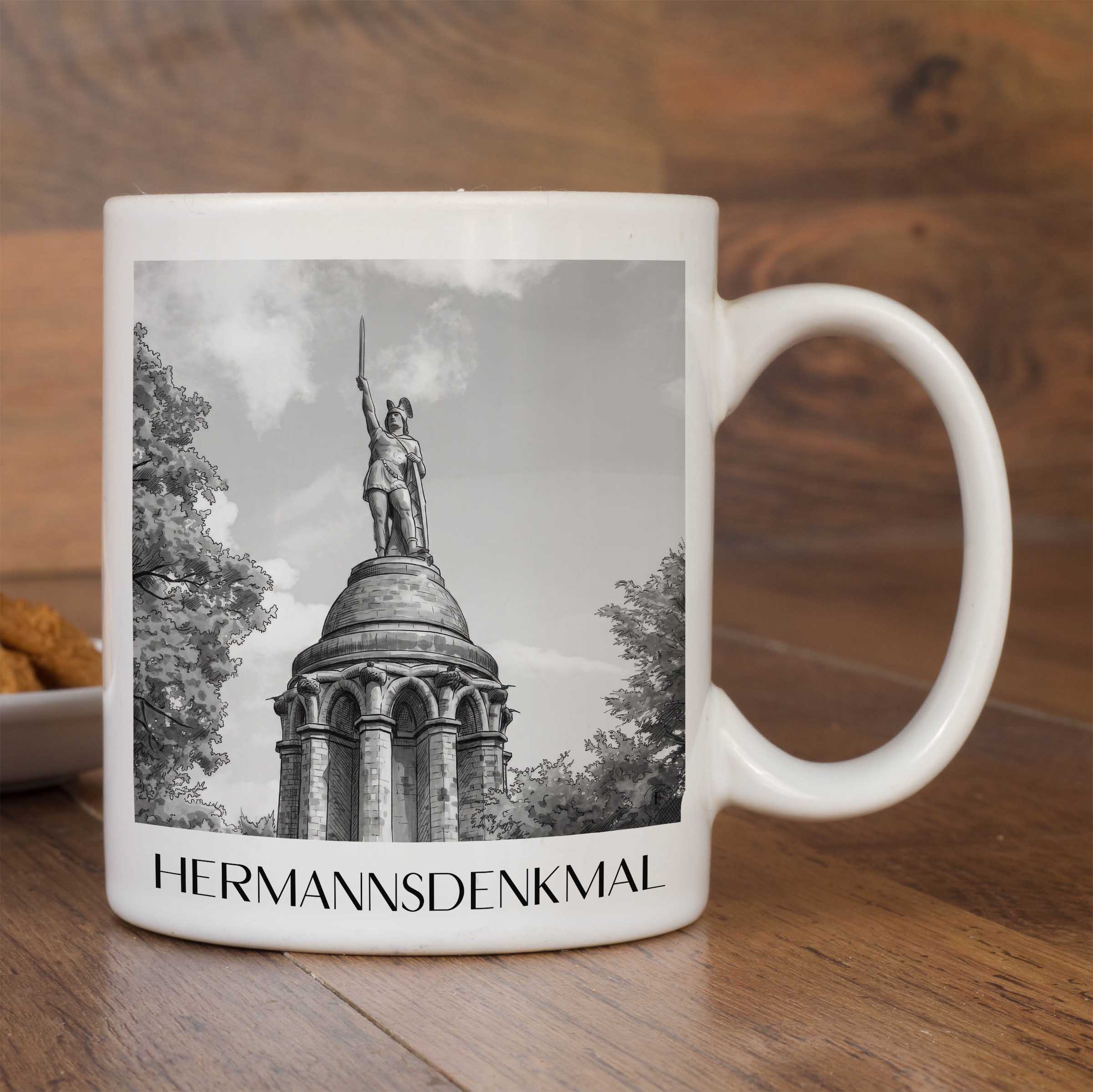 hermannsdenkmal-detmold-deutschland-kaffeebecher-aquarell-schwarz-weiss