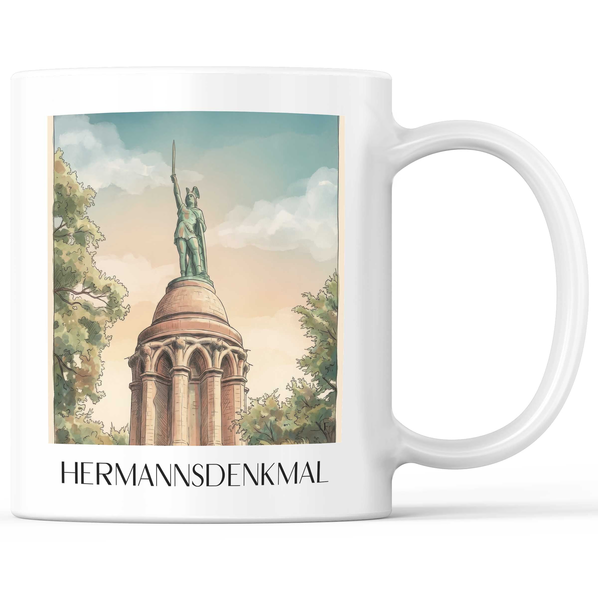 hermannsdenkmal-detmold-deutschland-kaffeebecher-aquarell