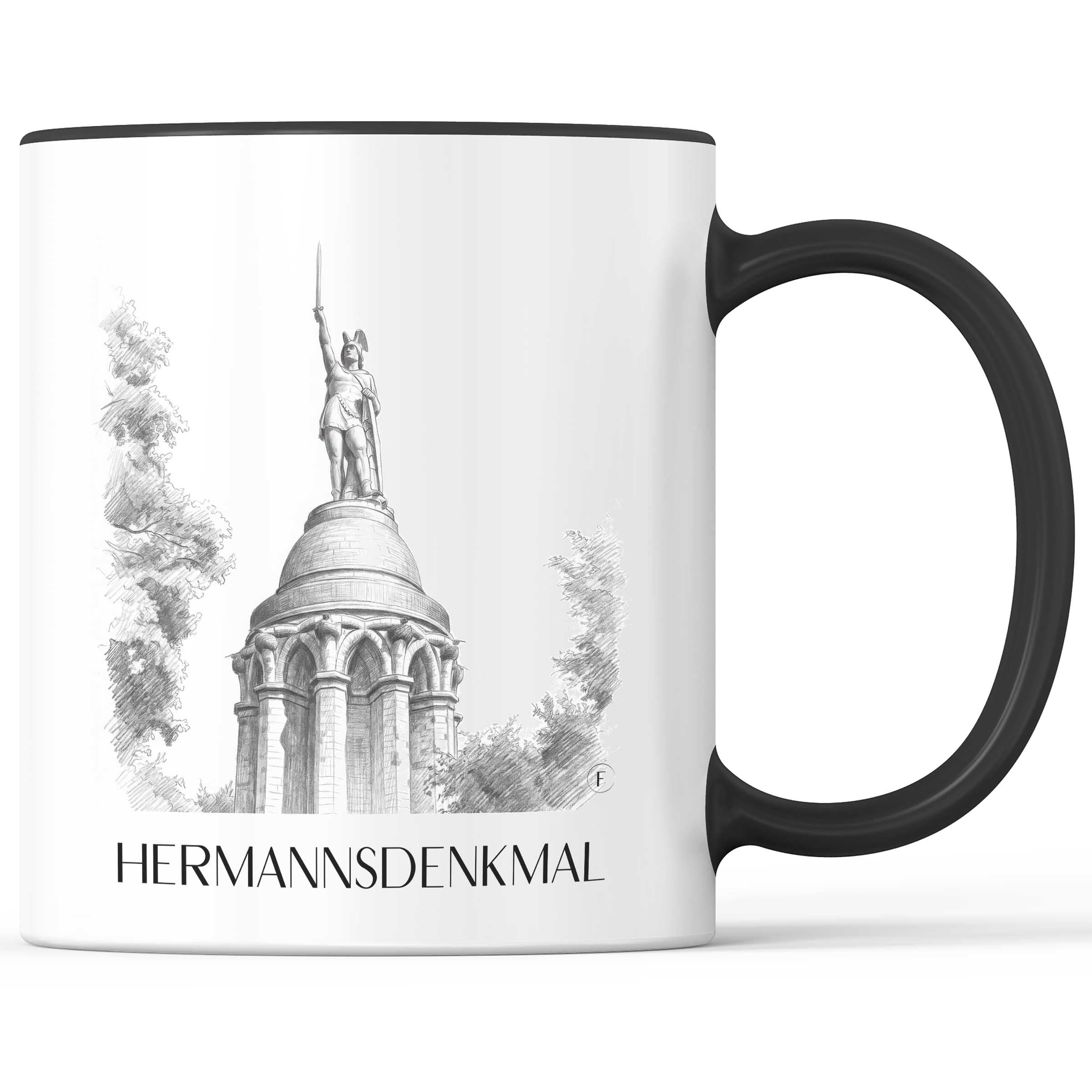 hermannsdenkmal-detmold-deutschland-kaffeebecher-bleistift-zeichnung-drawing