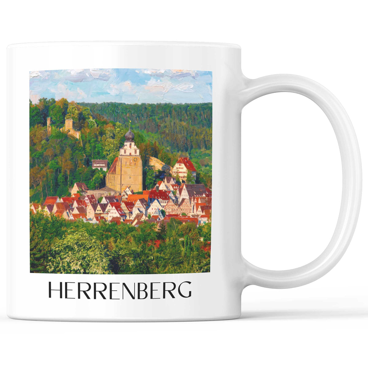 herrenberg-schönbuch-deutschland-kaffeebecher-oil-painting-oelgemaelde