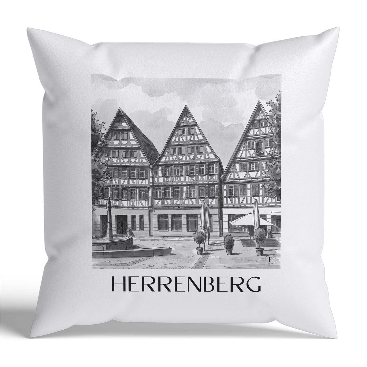 herrenberg-deutschland-deutschland-kissenbezug-aquarell-schwarz-weiss