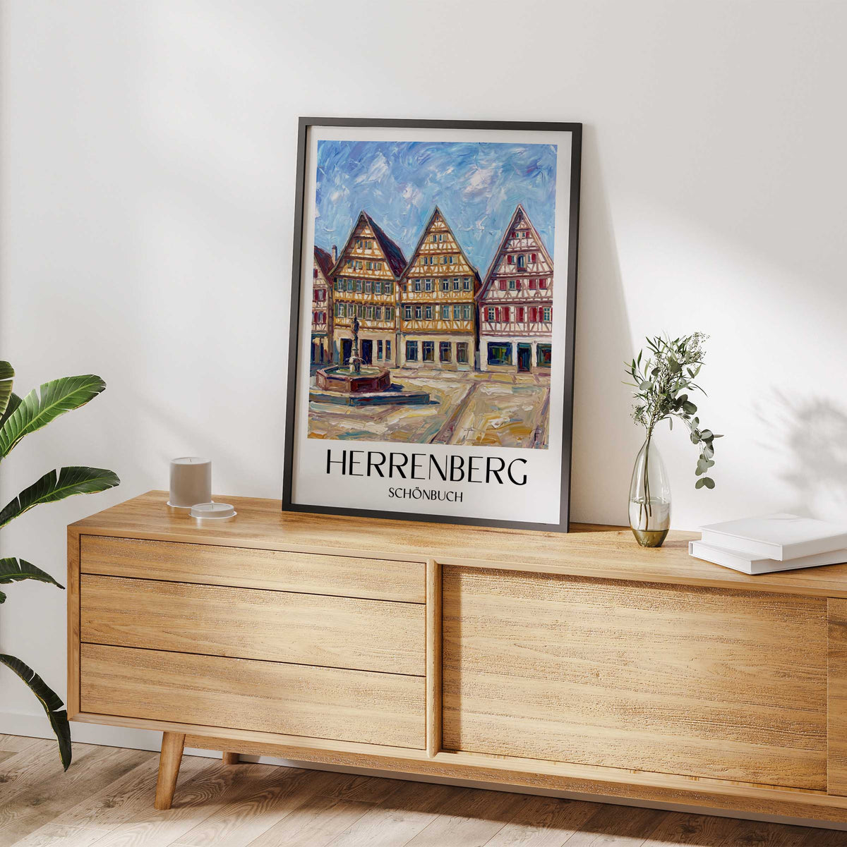 herrenberg-schönbuch-deutschland-poster-oil-painting-oelgemaelde