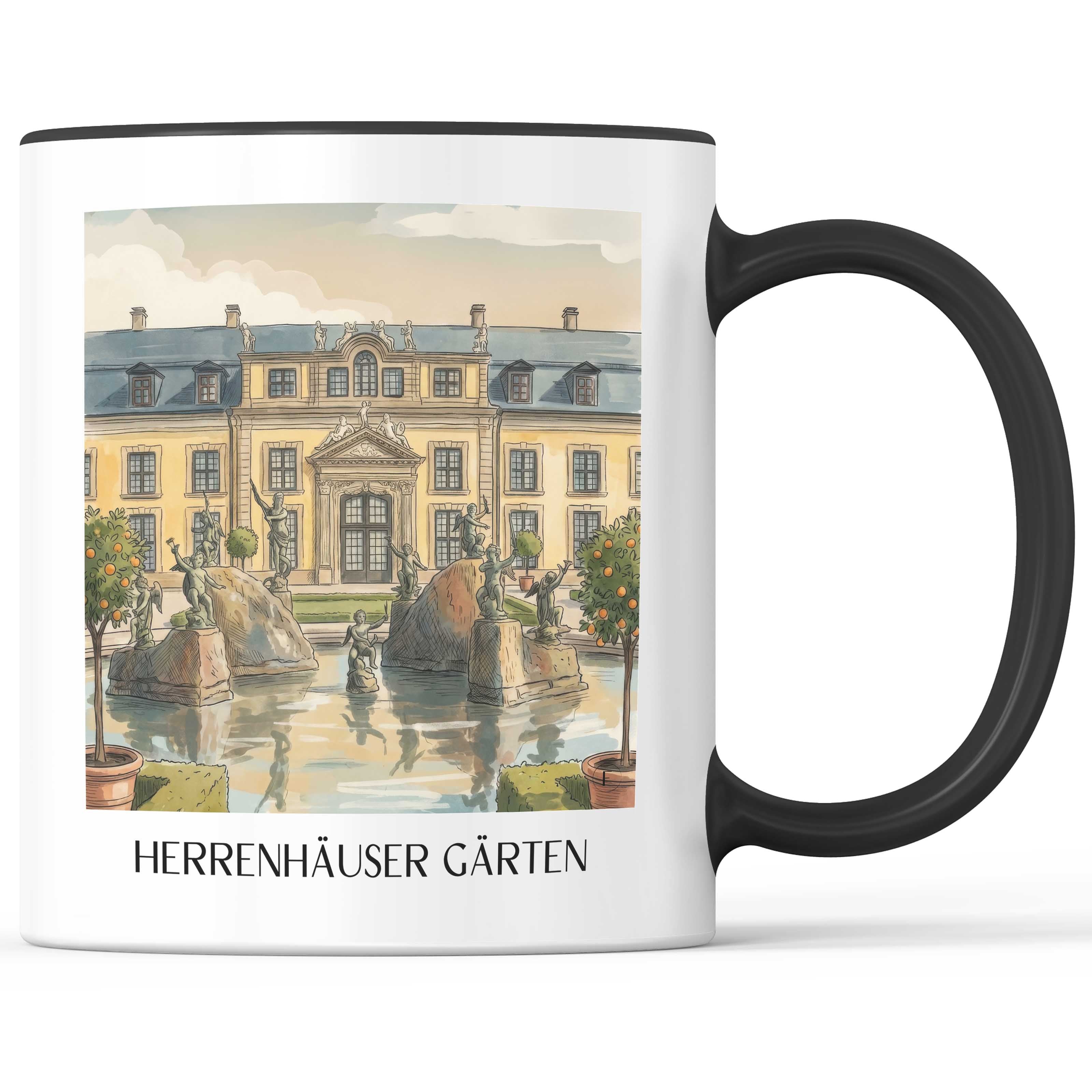 herrenhäuser-gärten-hannover-deutschland-kaffeebecher-aquarell