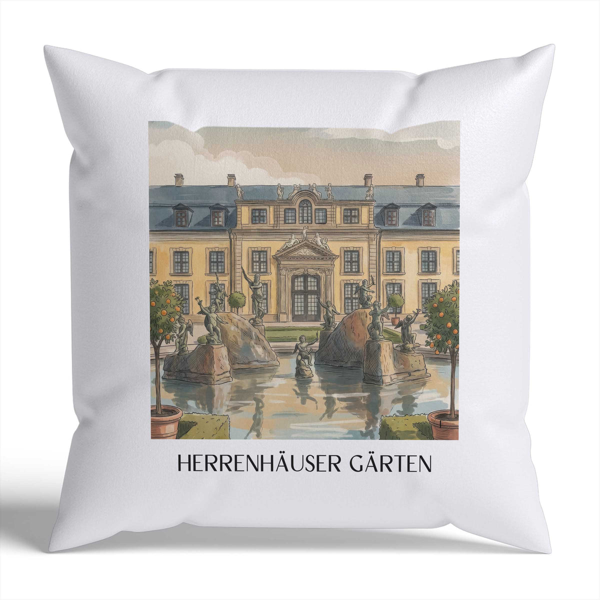 herrenhäuser-gärten-hannover-deutschland-kissenbezug-aquarell