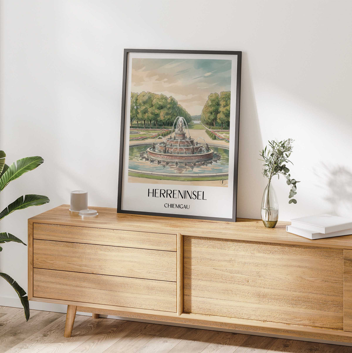 herreninsel-chiemgau-deutschland-poster-aquarell