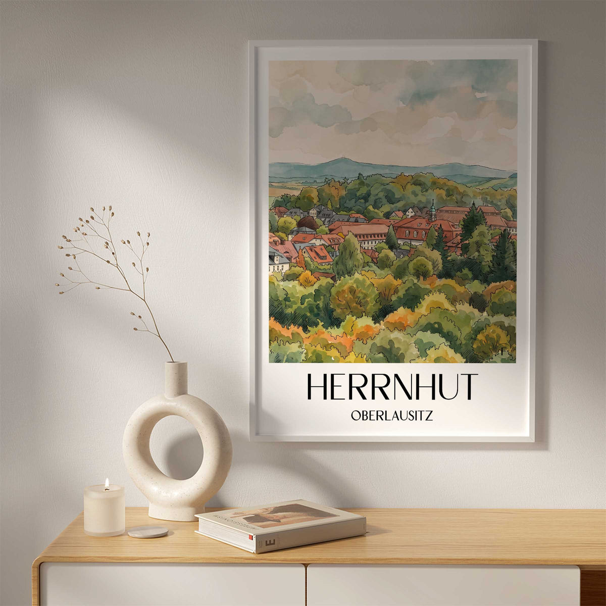 herrnhut-oberlausitz-deutschland-poster-aquarell