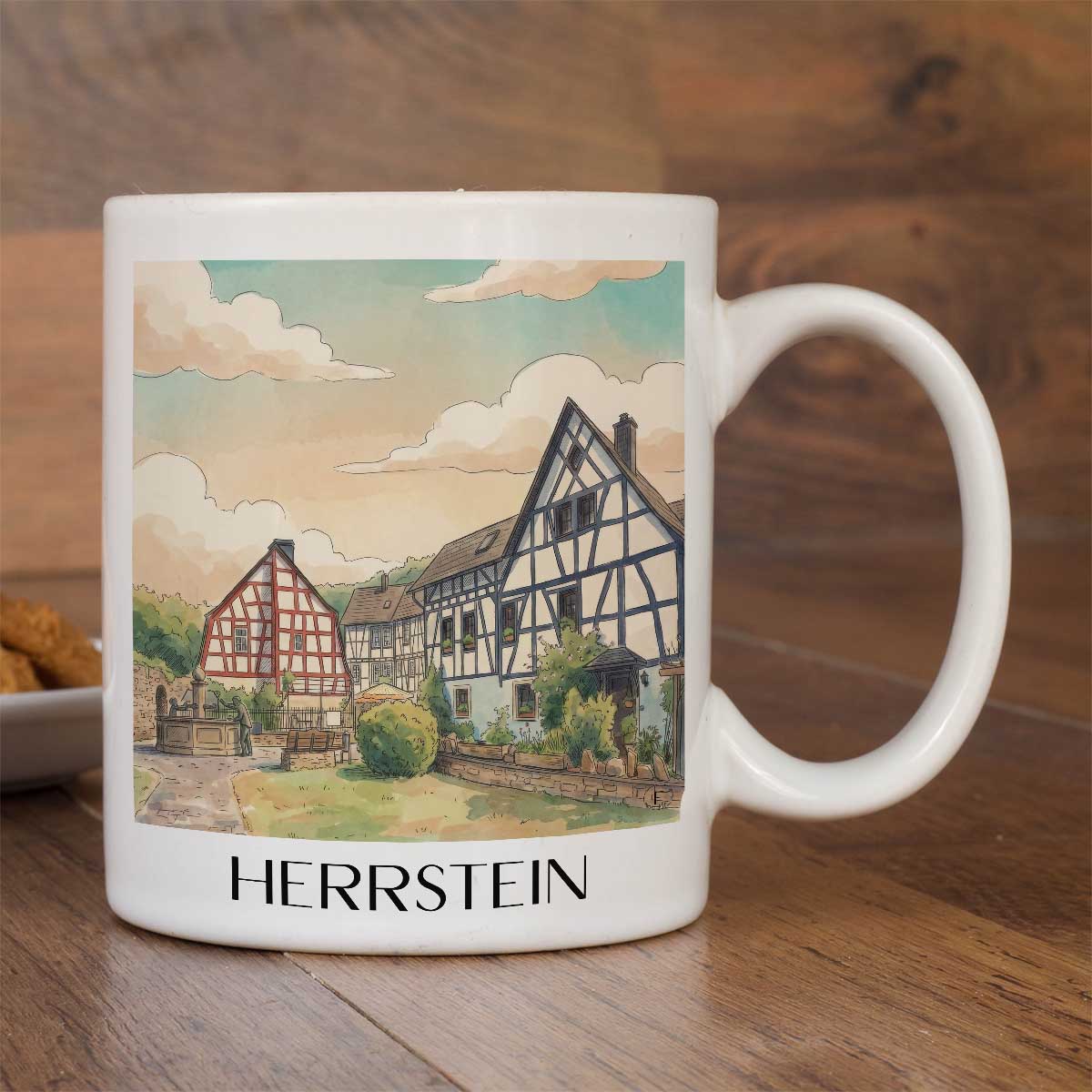 herrstein-hunsrück-deutschland-kaffeebecher-aquarell