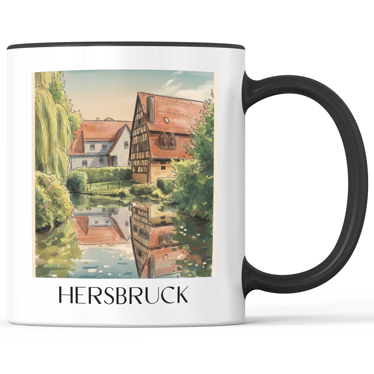 hersbruck-mittelfranken-deutschland-kaffeebecher-aquarell