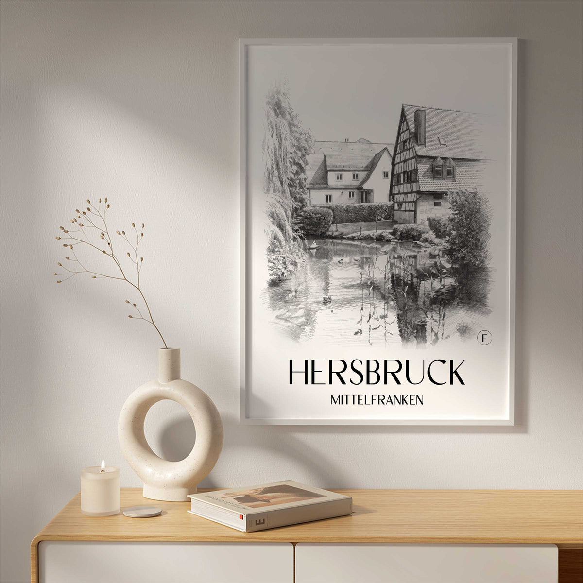hersbruck-mittelfranken-deutschland-poster-bleistift-zeichnung-drawing