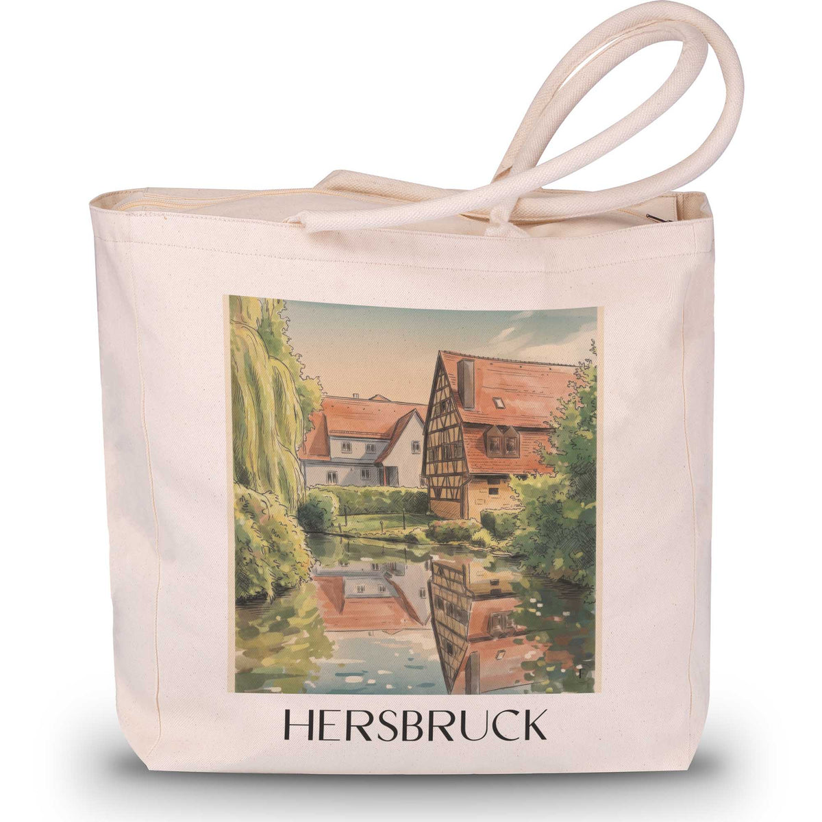 hersbruck-mittelfranken-deutschland-einkaufstasche-aquarell