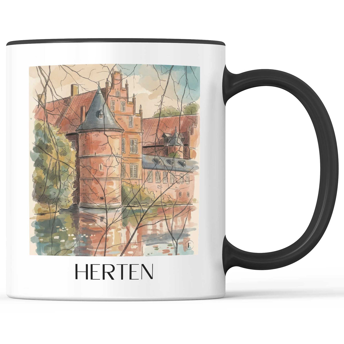 herten-ruhrgebiet-deutschland-kaffeebecher-aquarell