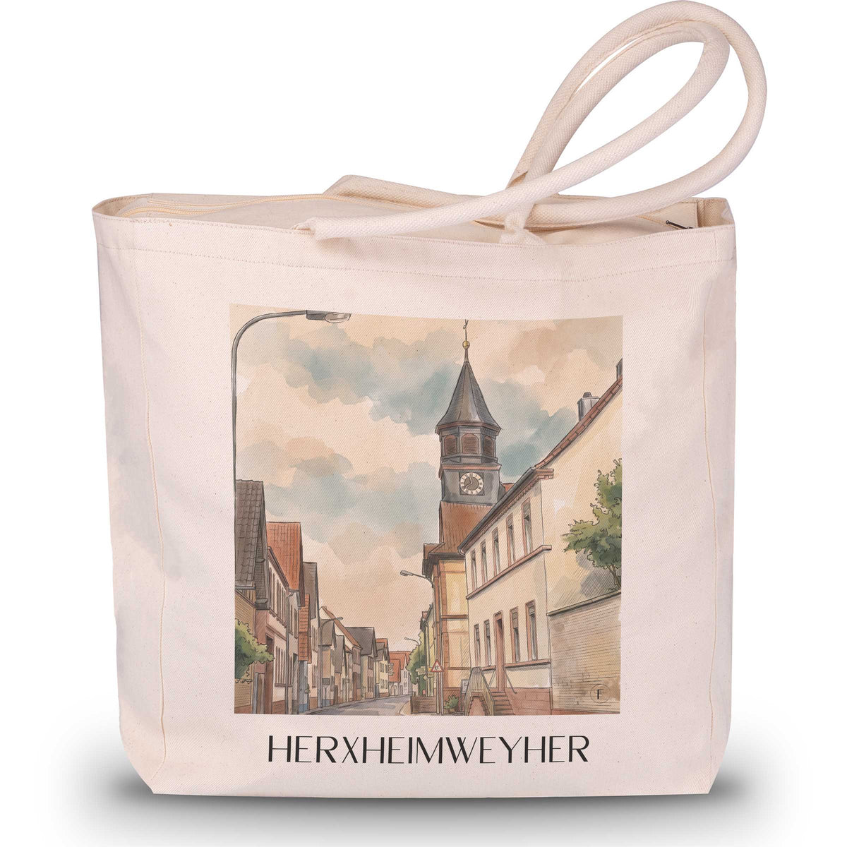 herxheimweyher-südpfalz-deutschland-einkaufstasche-aquarell