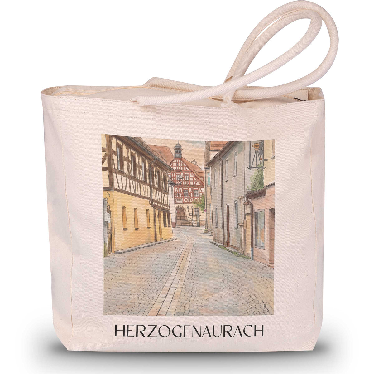 Herzogenaurach Shopping Tasche - Mittelfranken - Deutschland Tote Bag - Einkaufstasche im Aquarell Stil - favplace