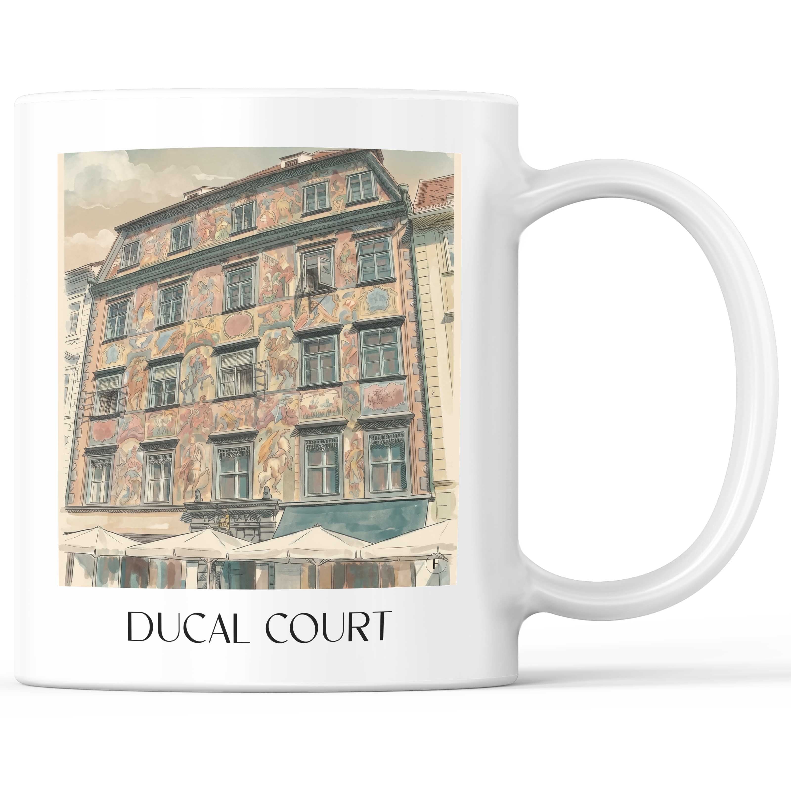 Herzogshof Kaffeebecher - Graz - Österreich Becher - Kaffeetasse im Aquarell Stil - favplace