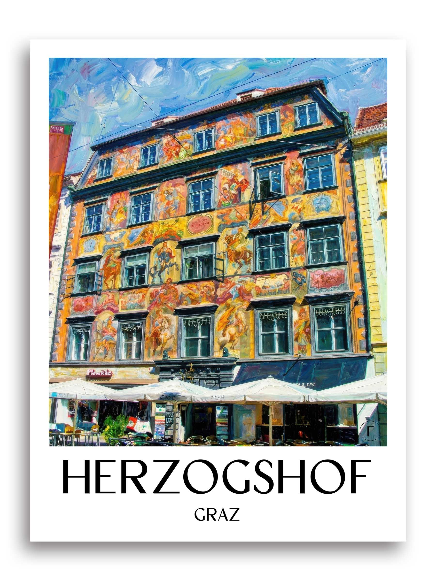 herzogshof-graz-österreich-poster-oil-painting-oelgemaelde