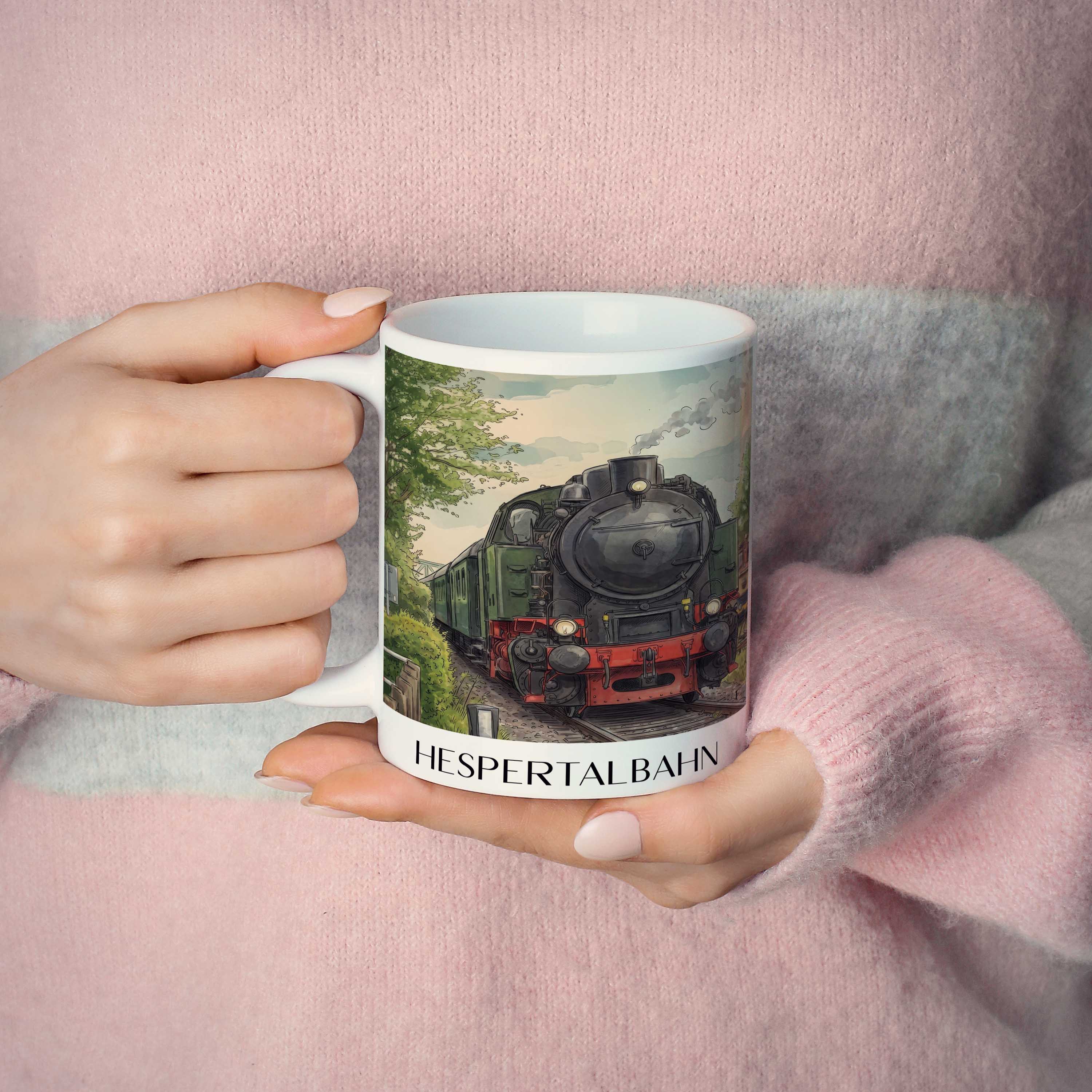 hespertalbahn-essen-deutschland-kaffeebecher-aquarell