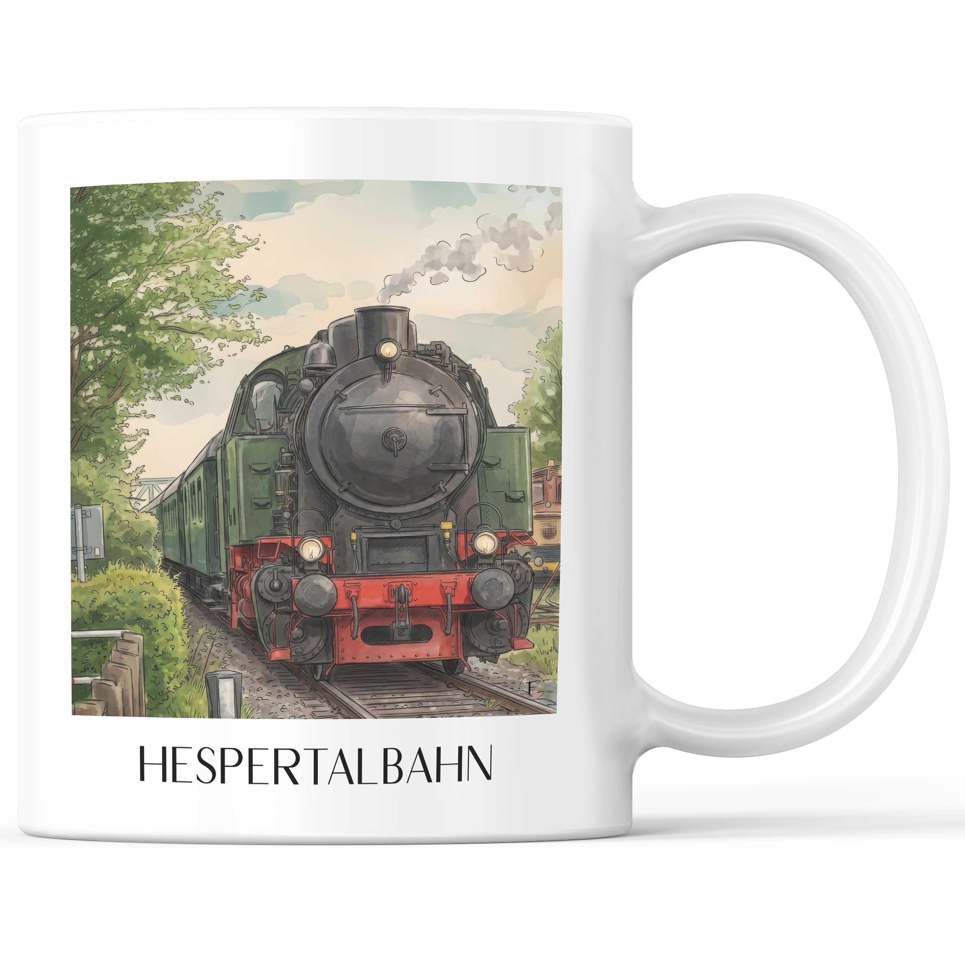 Hespertalbahn Kaffeebecher - Essen - Deutschland Becher - Kaffeetasse im Aquarell Stil - favplace