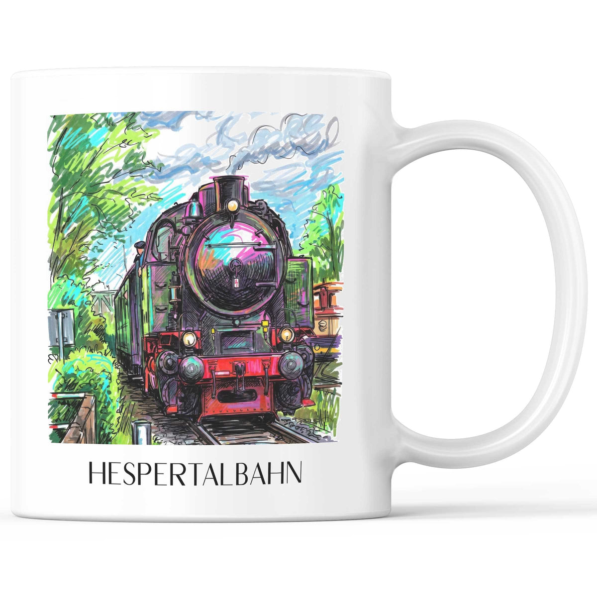Hespertalbahn Kaffeebecher - Essen - Deutschland Becher - Kaffeetasse im Tag Graffiti Stil - favplace