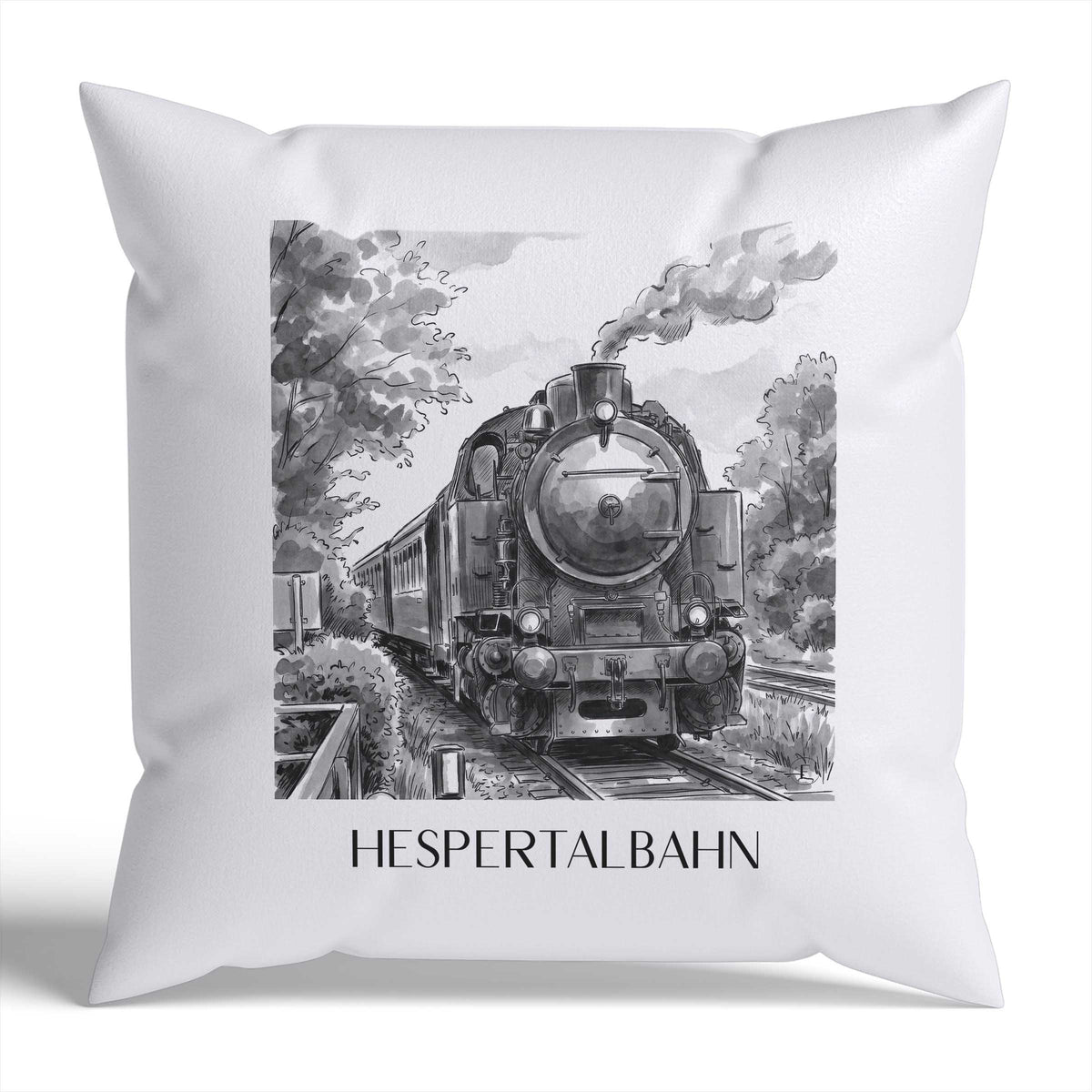 hespertalbahn-essen-deutschland-kissenbezug-aquarell-schwarz-weiss