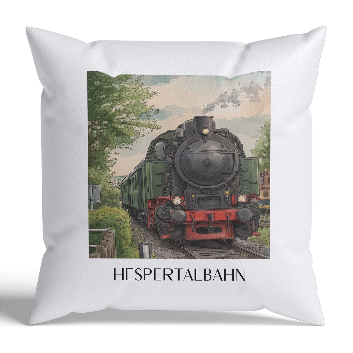 Hespertalbahn Kissenhülle - Zierkissen Bezug - Essen - Deutschland Kissen bzw. Kissenbezug im Aquarell Stil - favplace