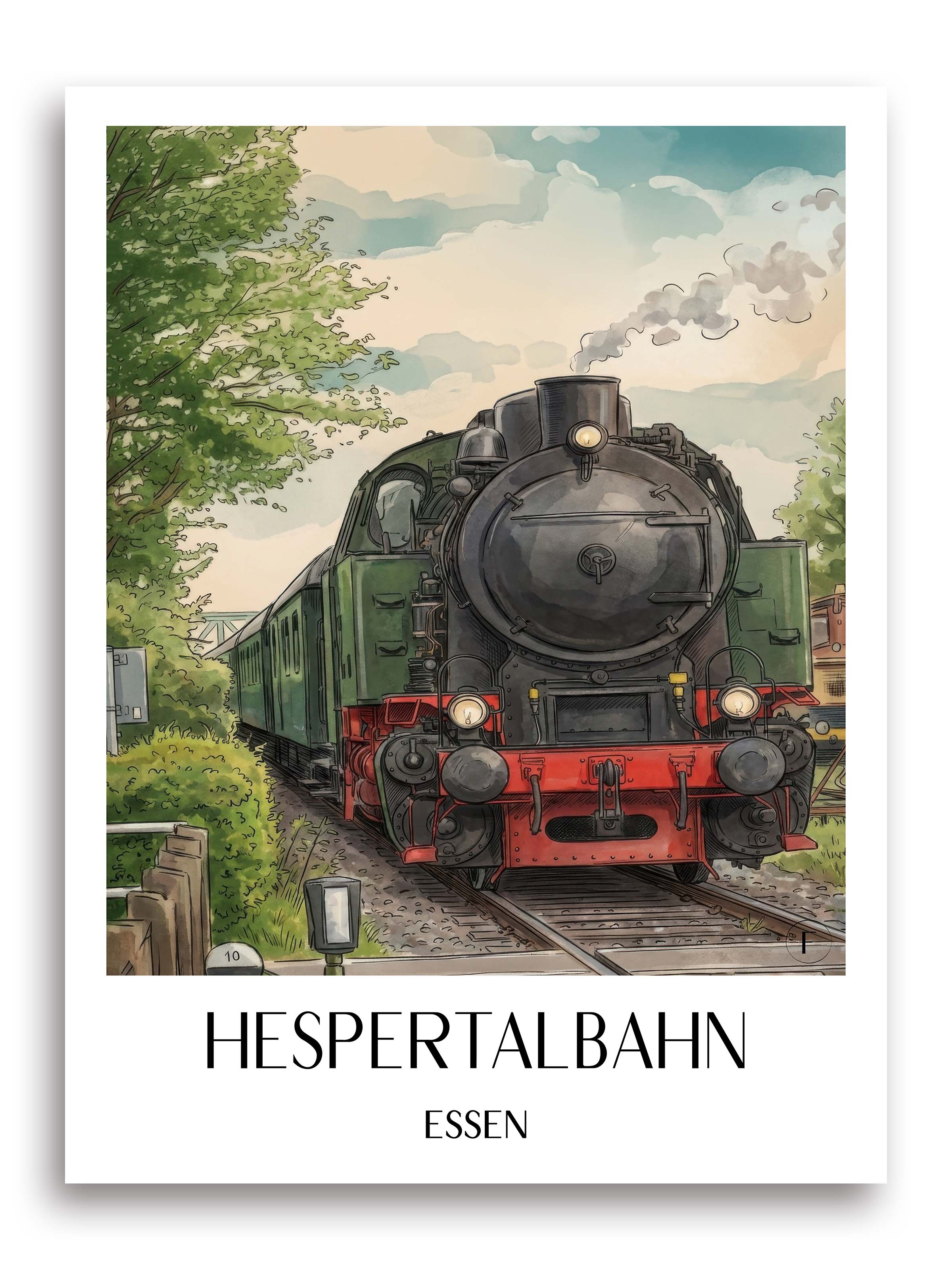 hespertalbahn-essen-deutschland-poster-aquarell