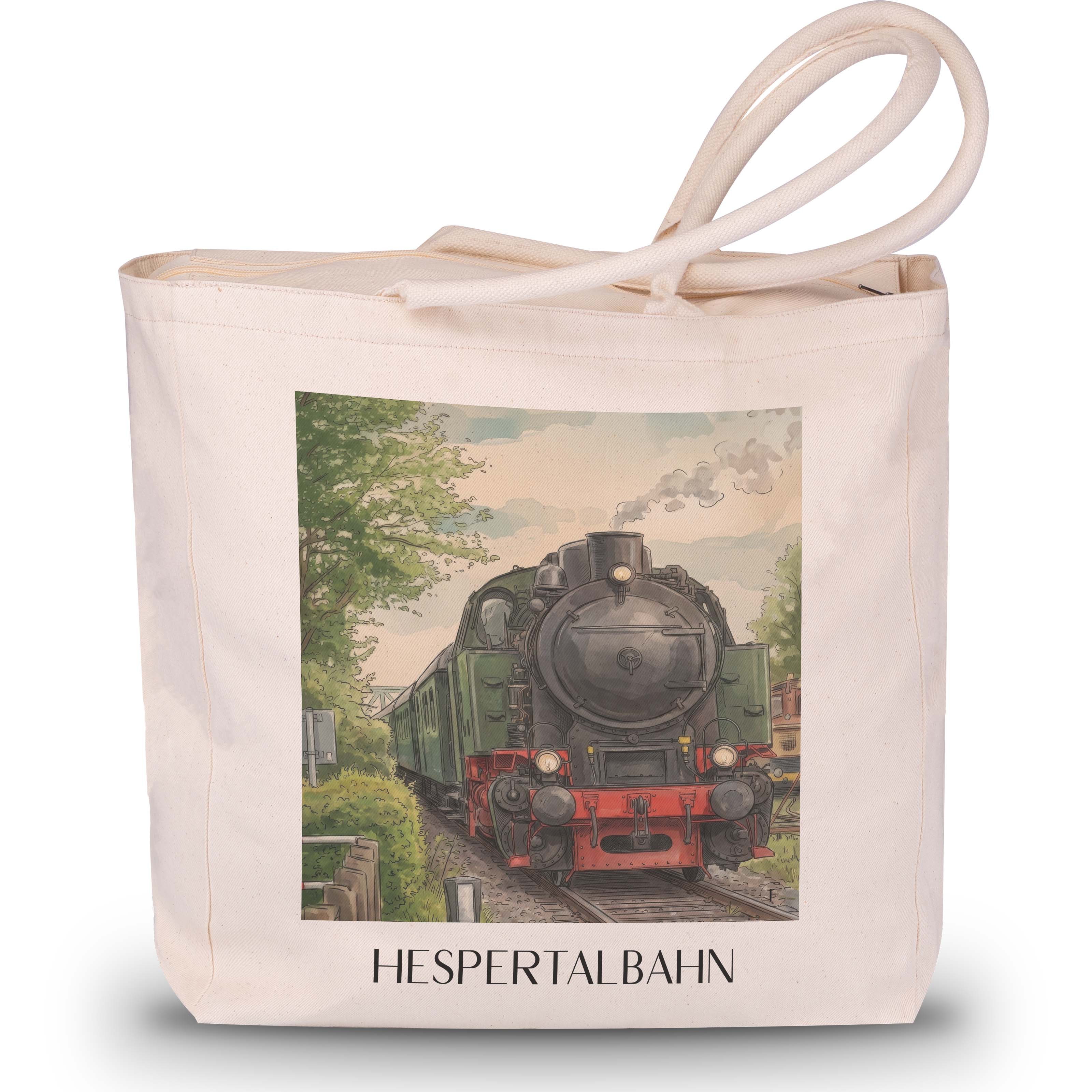 Hespertalbahn Shopping Tasche - Essen - Deutschland Tote Bag - Einkaufstasche im Aquarell Stil - favplace