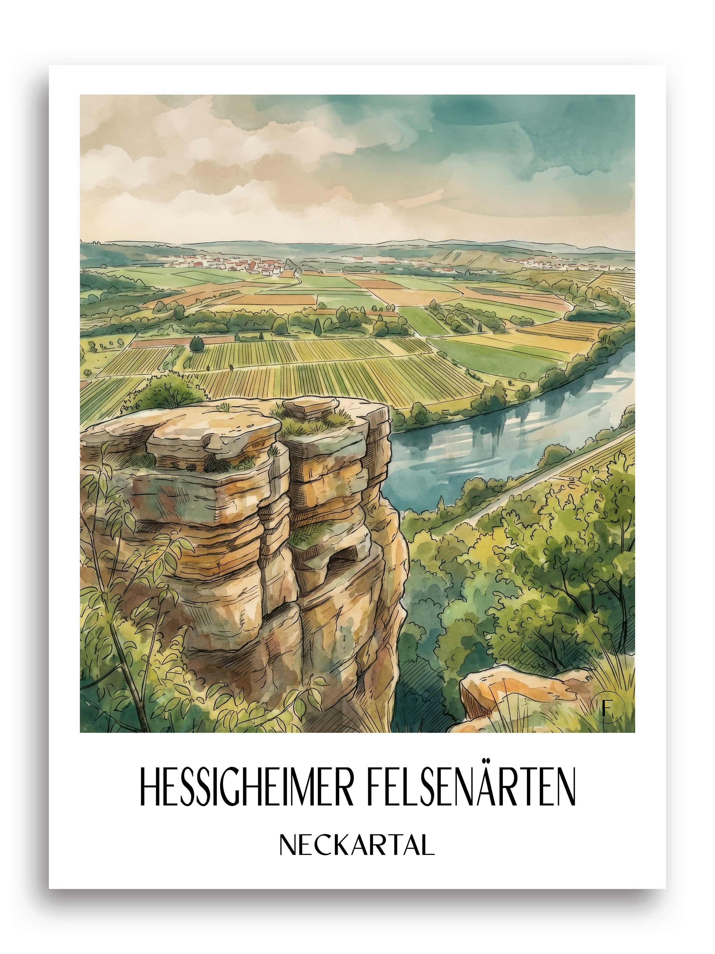 hessigheimer-felsenärten-neckartal-deutschland-poster-aquarell