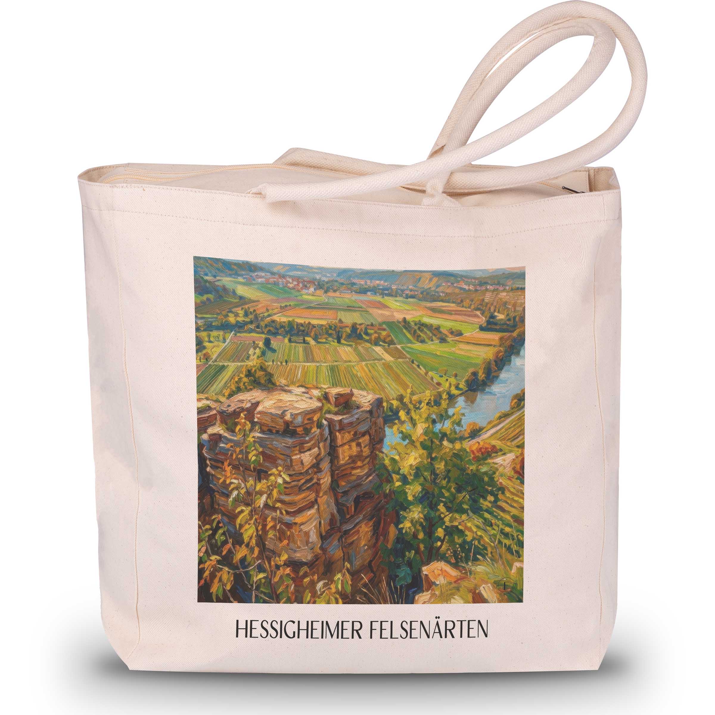 hessigheimer-felsenärten-neckartal-deutschland-einkaufstasche-oil-painting-oelgemaelde