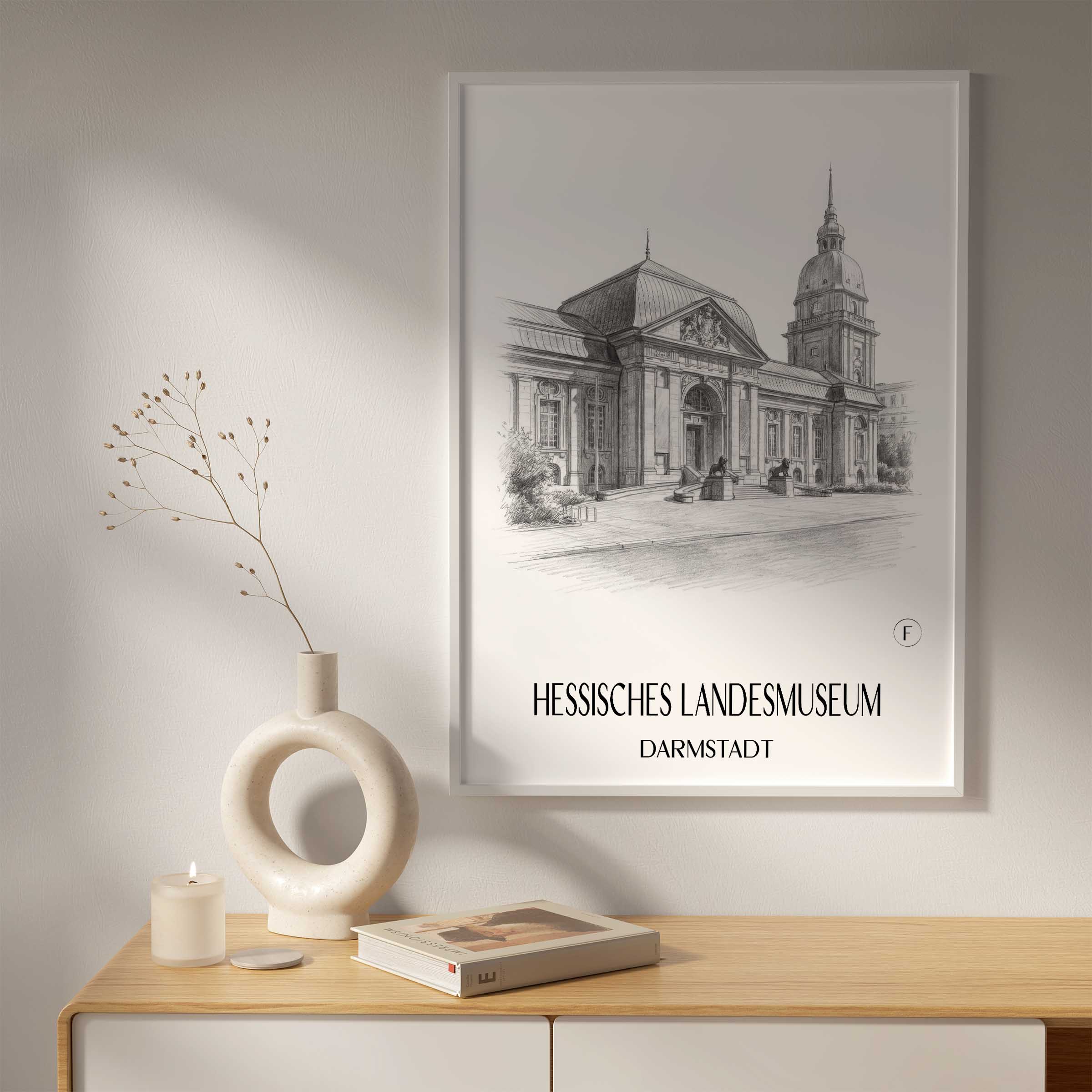 hessisches-landesmuseum-darmstadt-deutschland-poster-bleistift-zeichnung-drawing