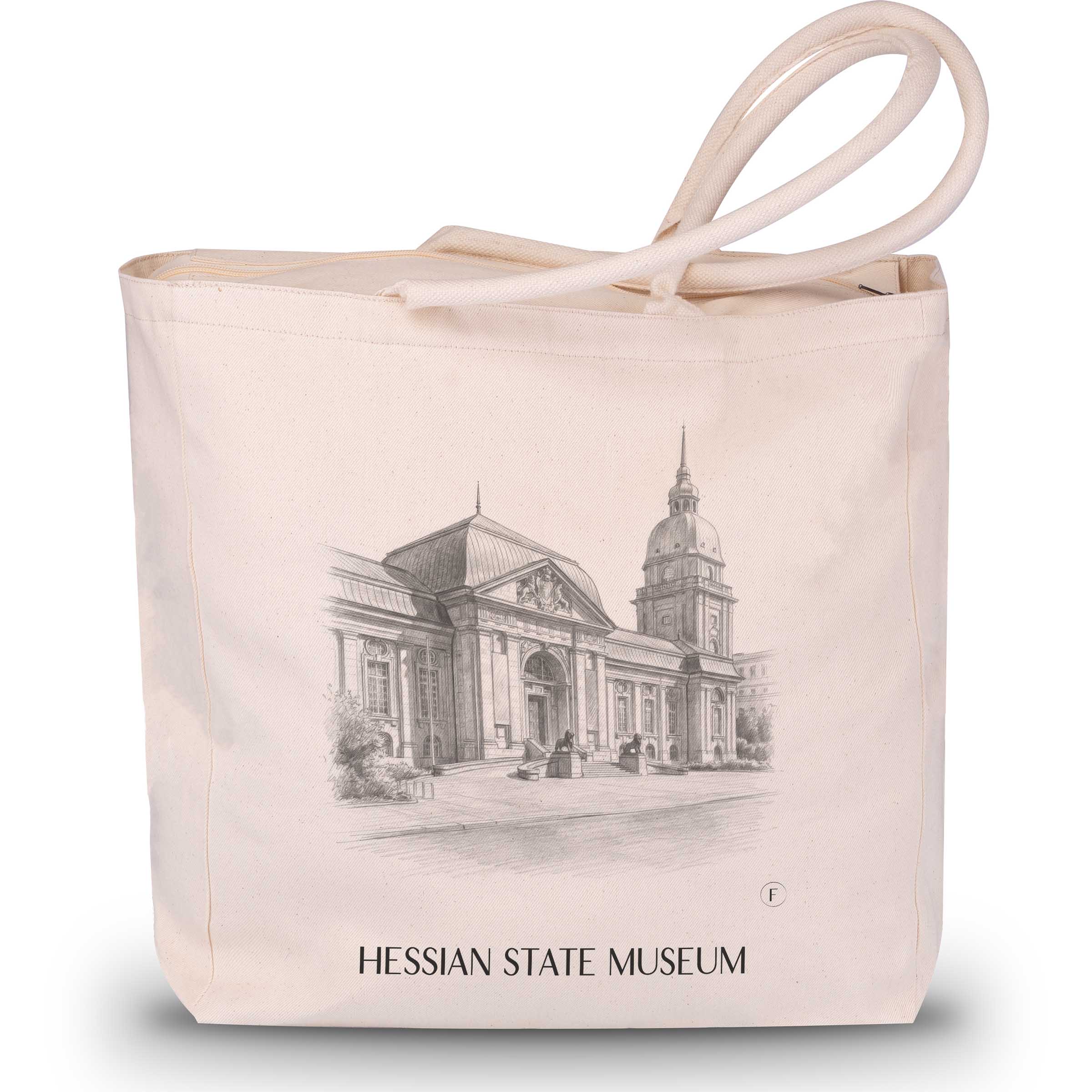 Hessisches Landesmuseum Shopping Tasche - Darmstadt - Deutschland Tote Bag - Einkaufstasche im Zeichnung Stil - favplace