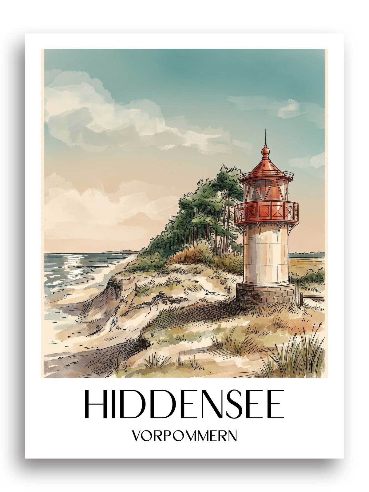 hiddensee-vorpommern-deutschland-poster-aquarell