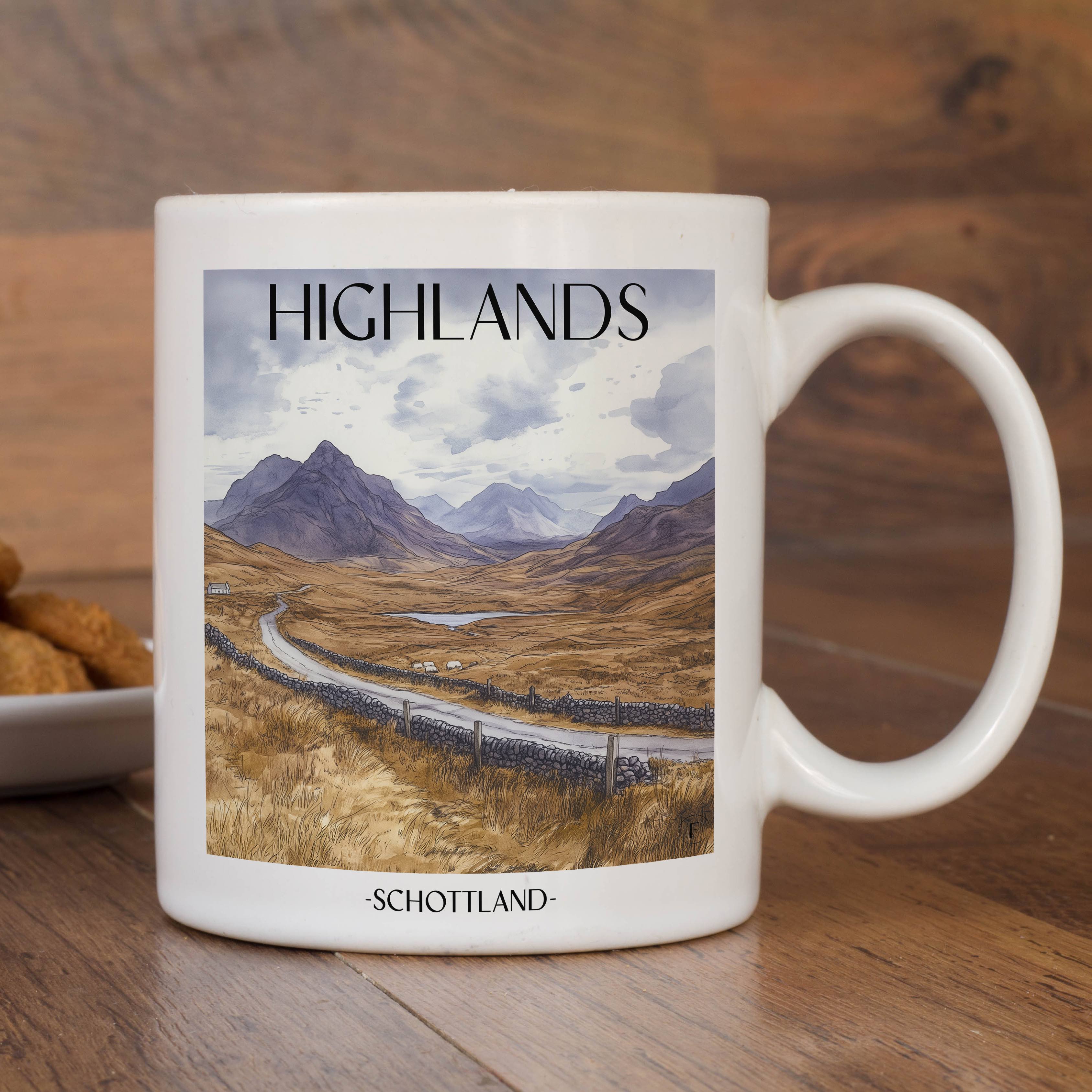 highlands-schottland-einkaufstasche-aquarell