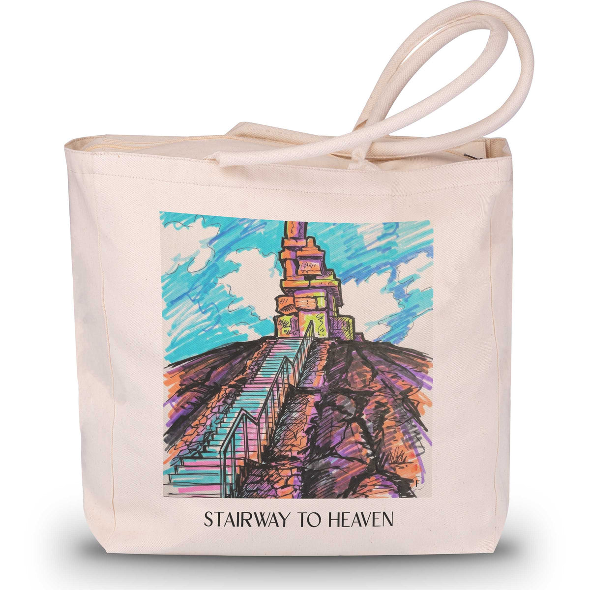 Himmelstreppe Shopping Tasche - Gelsenkirchen - Deutschland Tote Bag - Einkaufstasche im Tag Graffiti Stil - favplace