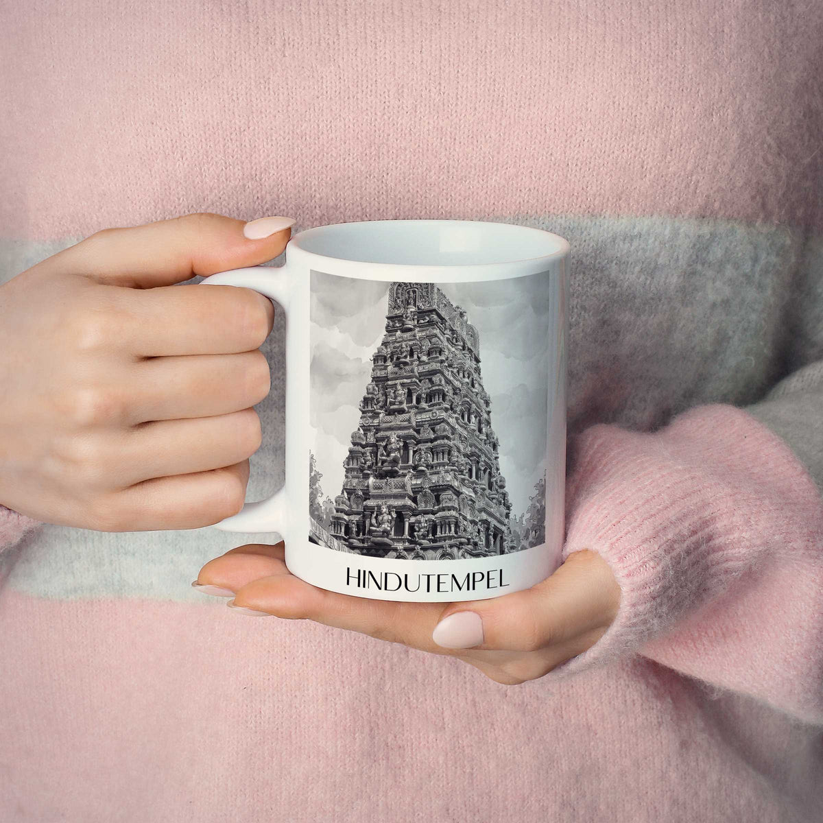 hindutempel-hamm-deutschland-kaffeebecher-aquarell-schwarz-weiss