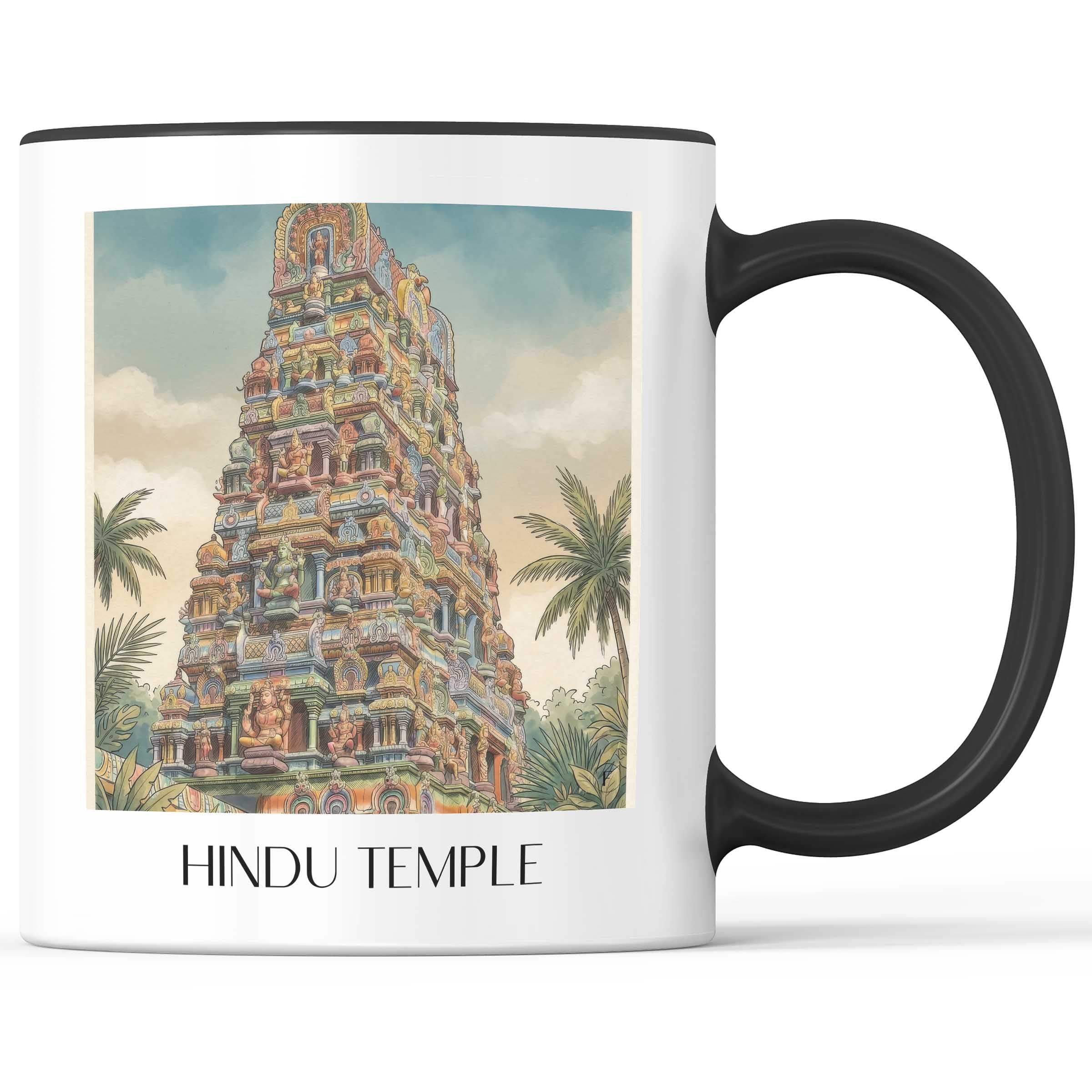 Hindutempel Kaffeebecher - Hamm - Deutschland Becher - Kaffeetasse im Aquarell Stil - favplace