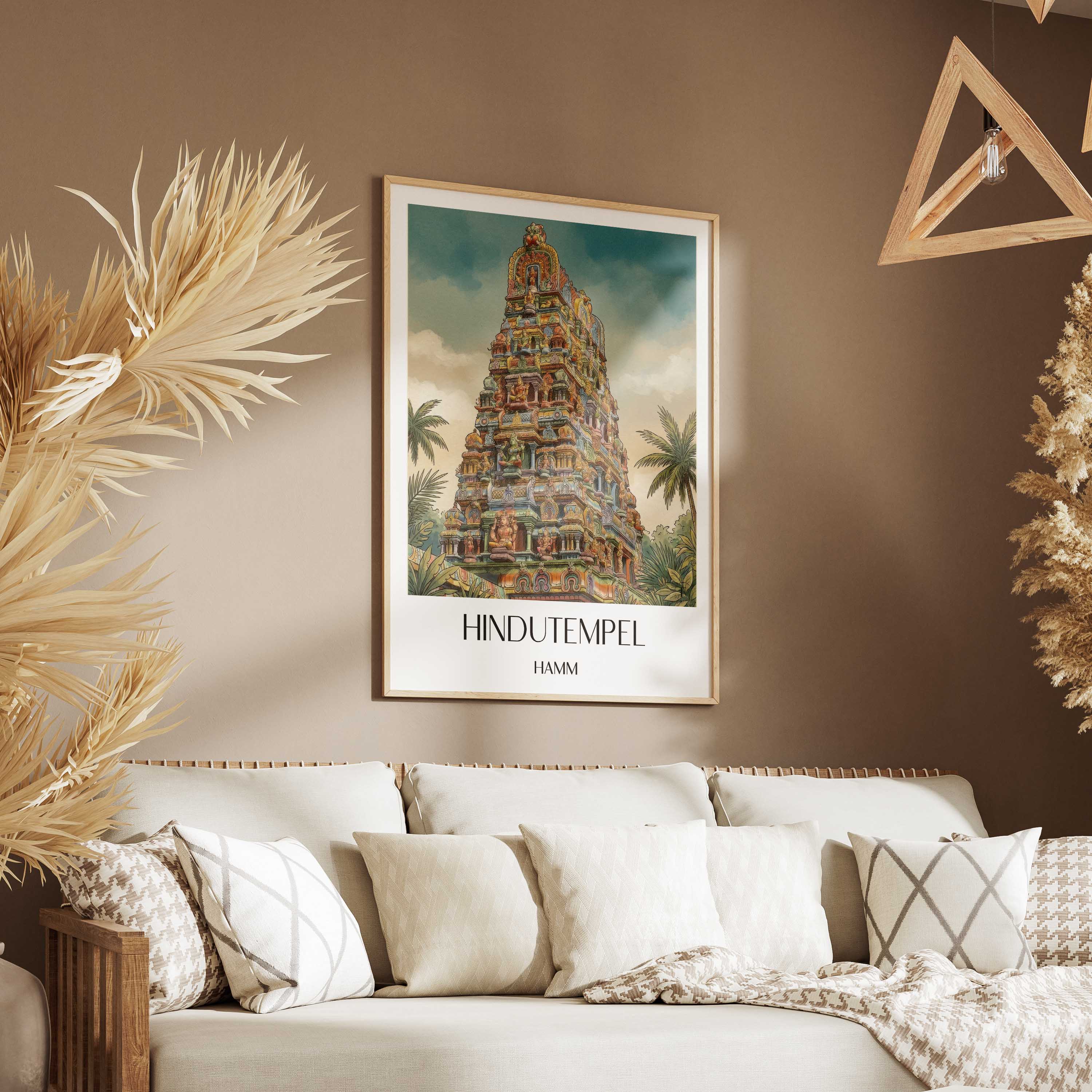 hindutempel-hamm-deutschland-poster-aquarell