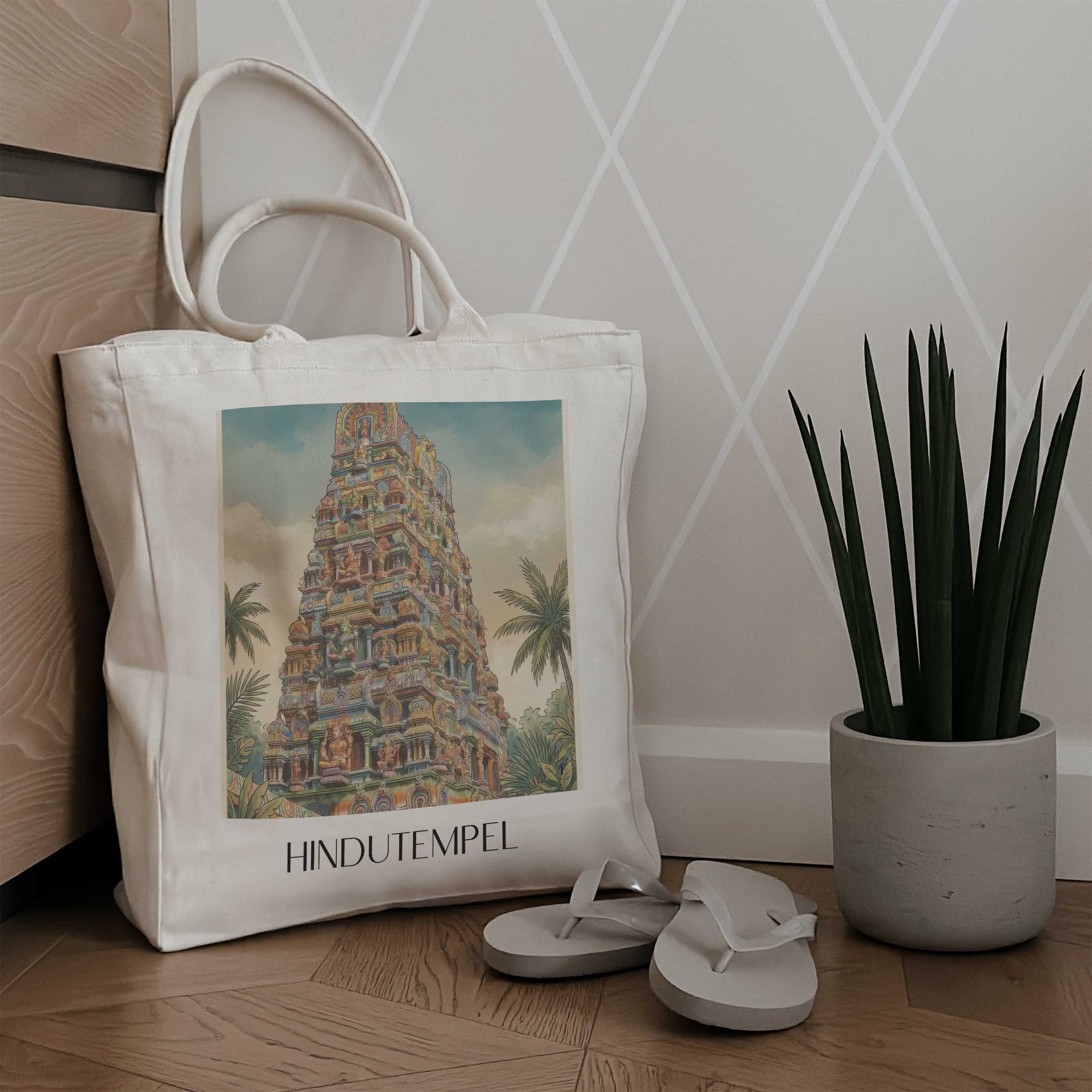 hindutempel-hamm-deutschland-einkaufstasche-aquarell
