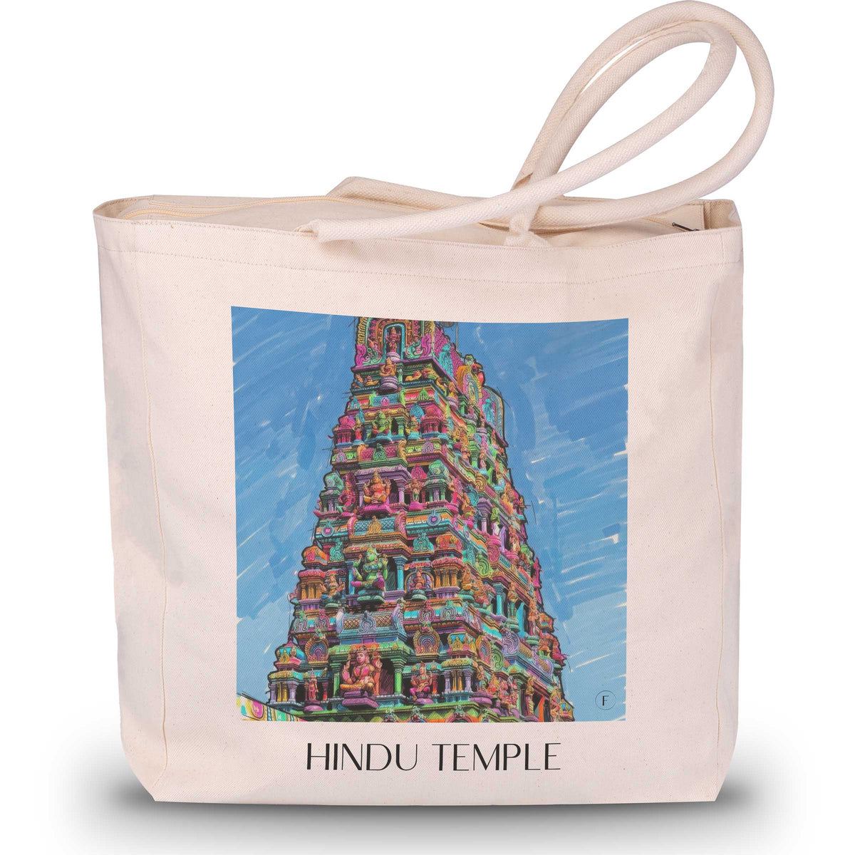 Hindutempel Shopping Tasche - Hamm - Deutschland Tote Bag - Einkaufstasche im Tag Graffiti Stil - favplace
