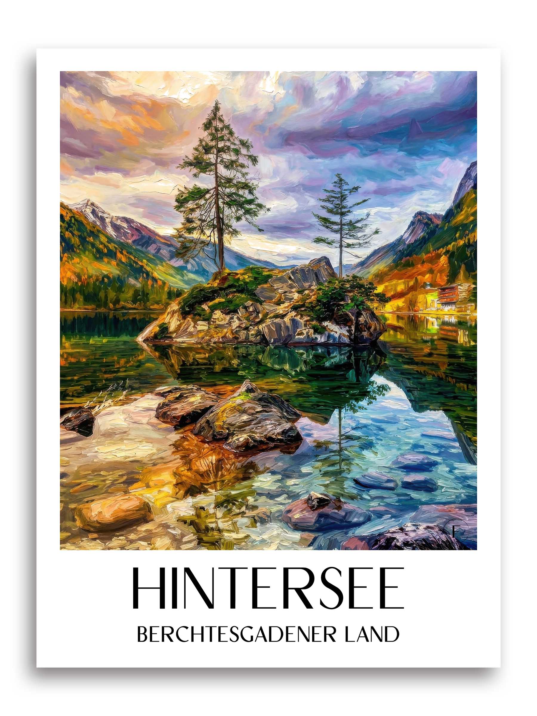 hintersee-berchtesgadener-land-deutschland-poster-oil-painting-oelgemaelde