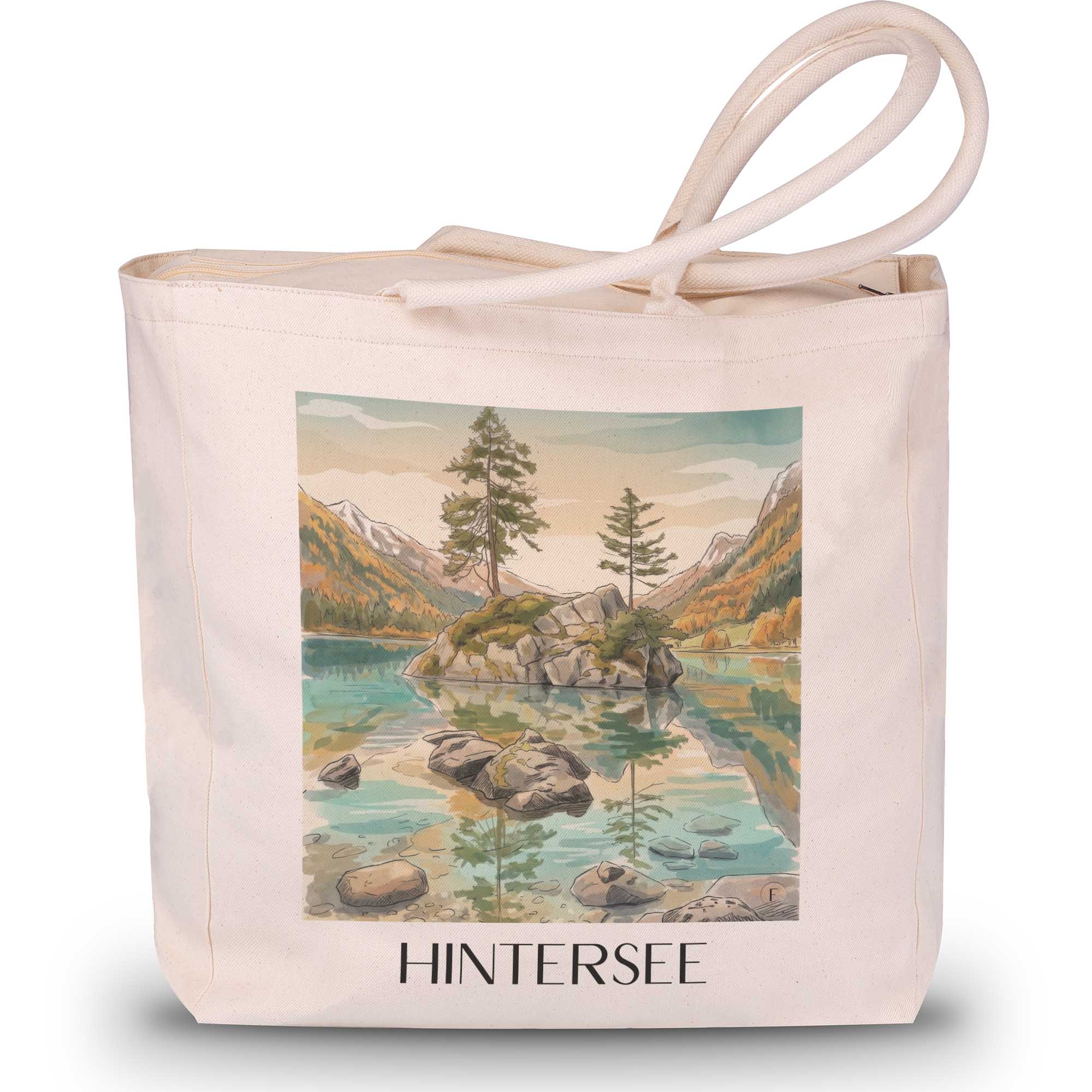 hintersee-berchtesgadener-land-deutschland-einkaufstasche-aquarell