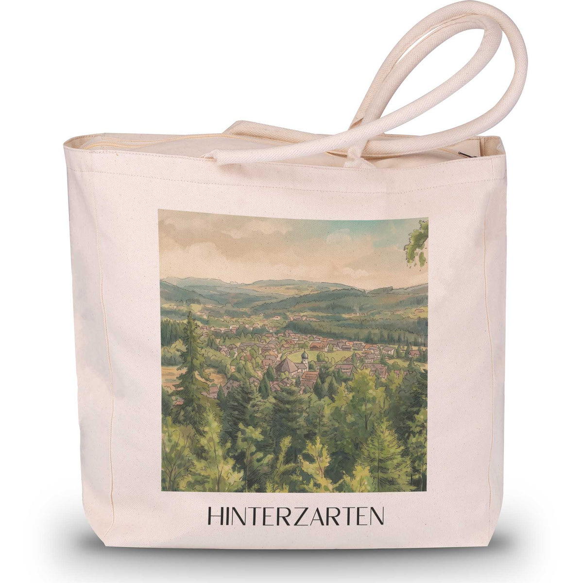 hinterzarten-schwarzwald-deutschland-einkaufstasche-aquarell