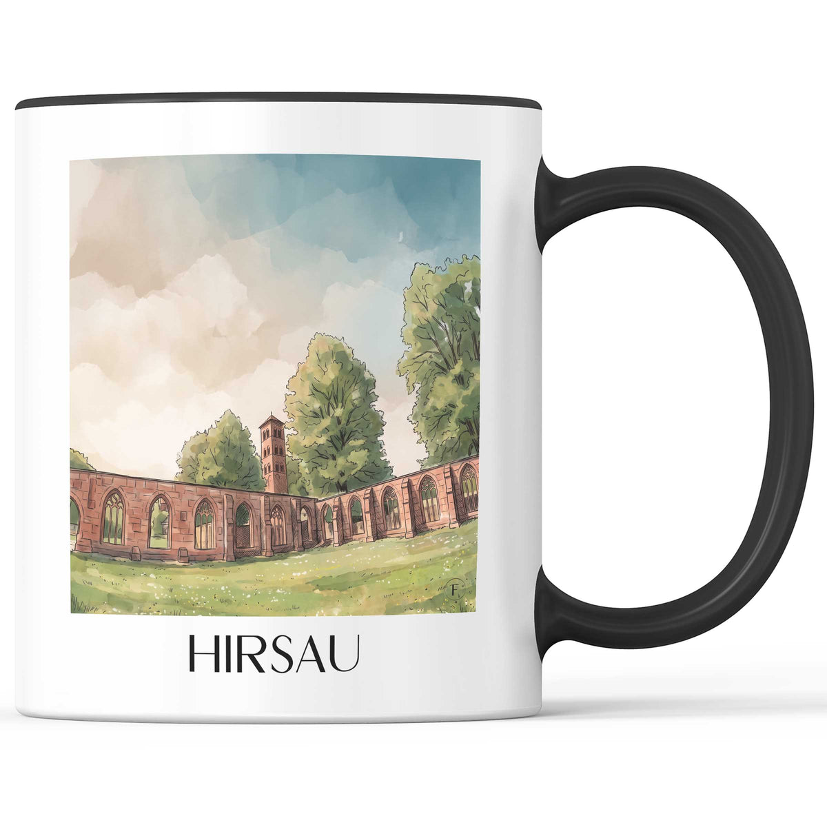 Hirsau Kaffeebecher - Nordschwarzwald - Deutschland Becher - Kaffeetasse im Aquarell Stil - favplace