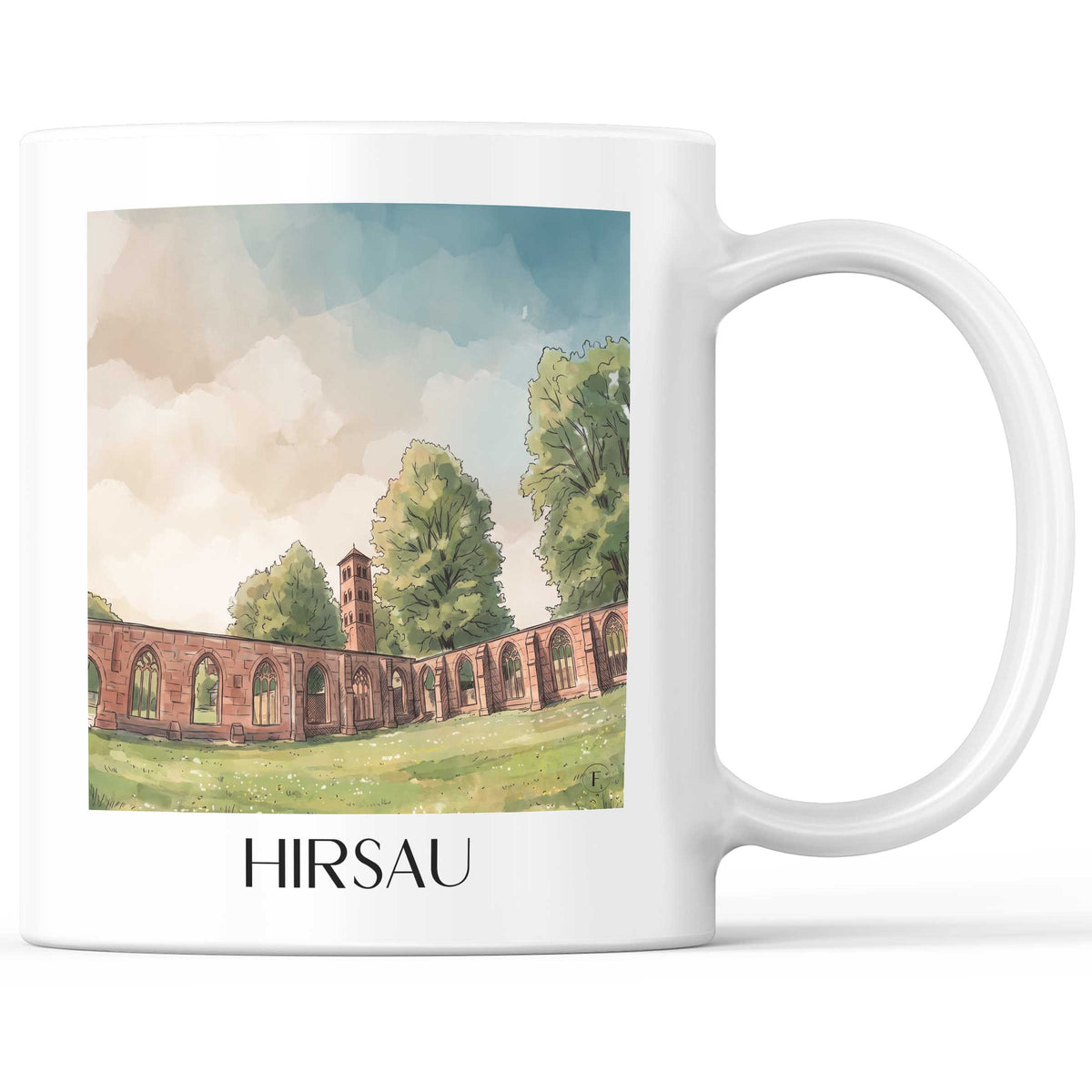 Hirsau Kaffeebecher - Nordschwarzwald - Deutschland Becher - Kaffeetasse im Aquarell Stil - favplace