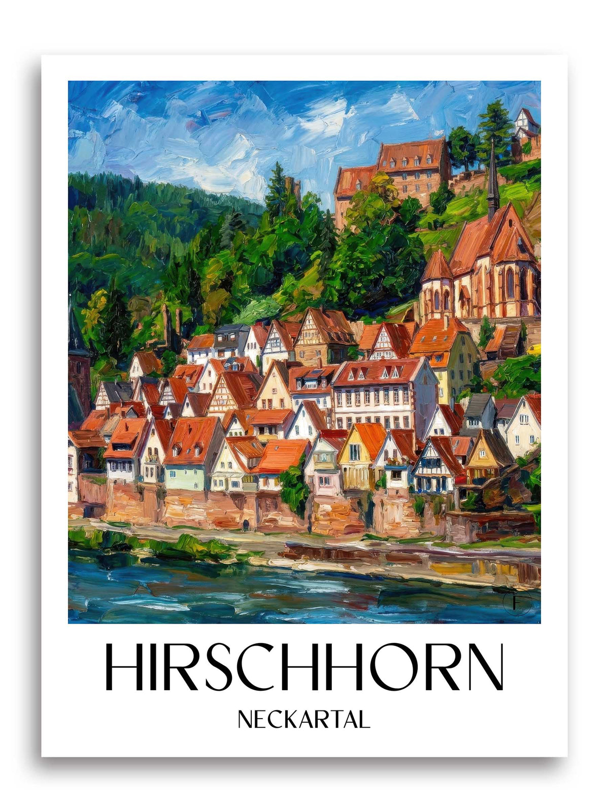hirschhorn-neckartal-deutschland-poster-oil-painting-oelgemaelde