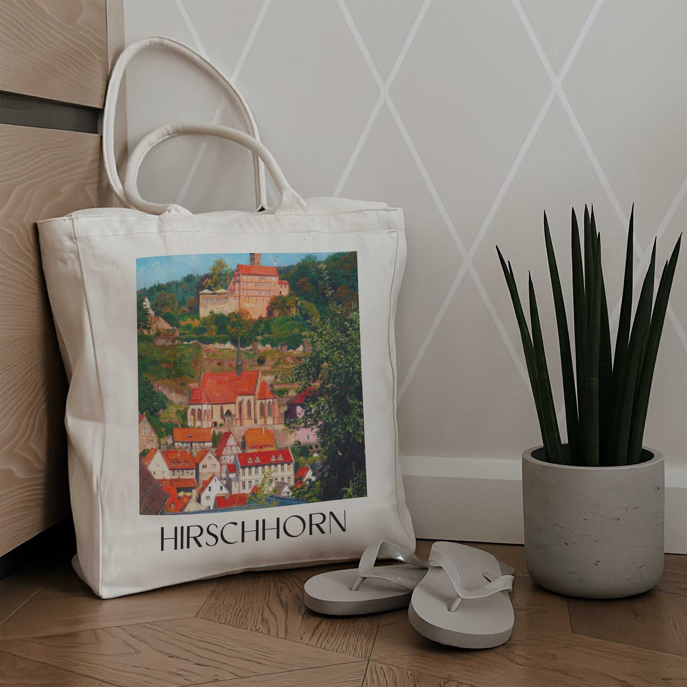 hirschhorn-odenwald-deutschland-einkaufstasche-oil-painting-oelgemaelde
