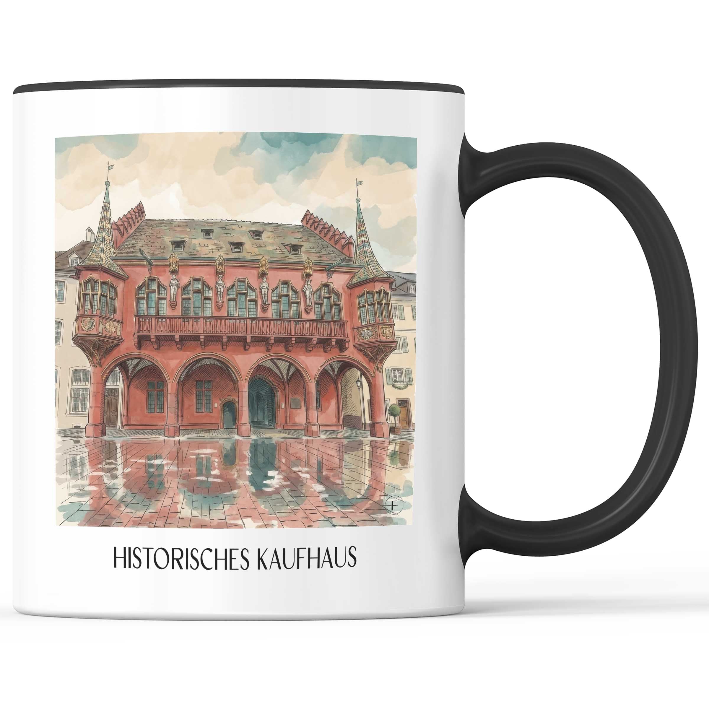 historisches-kaufhaus-freiburg-deutschland-kaffeebecher-aquarell