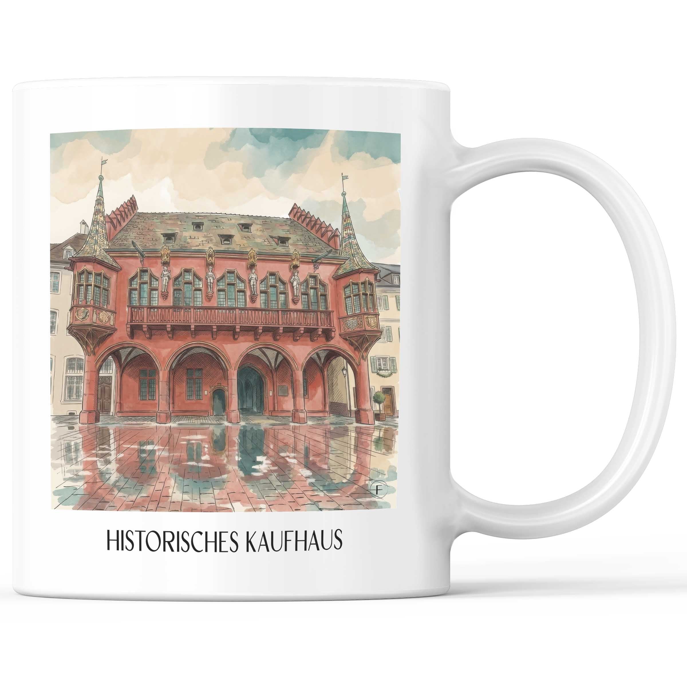 historisches-kaufhaus-freiburg-deutschland-kaffeebecher-aquarell