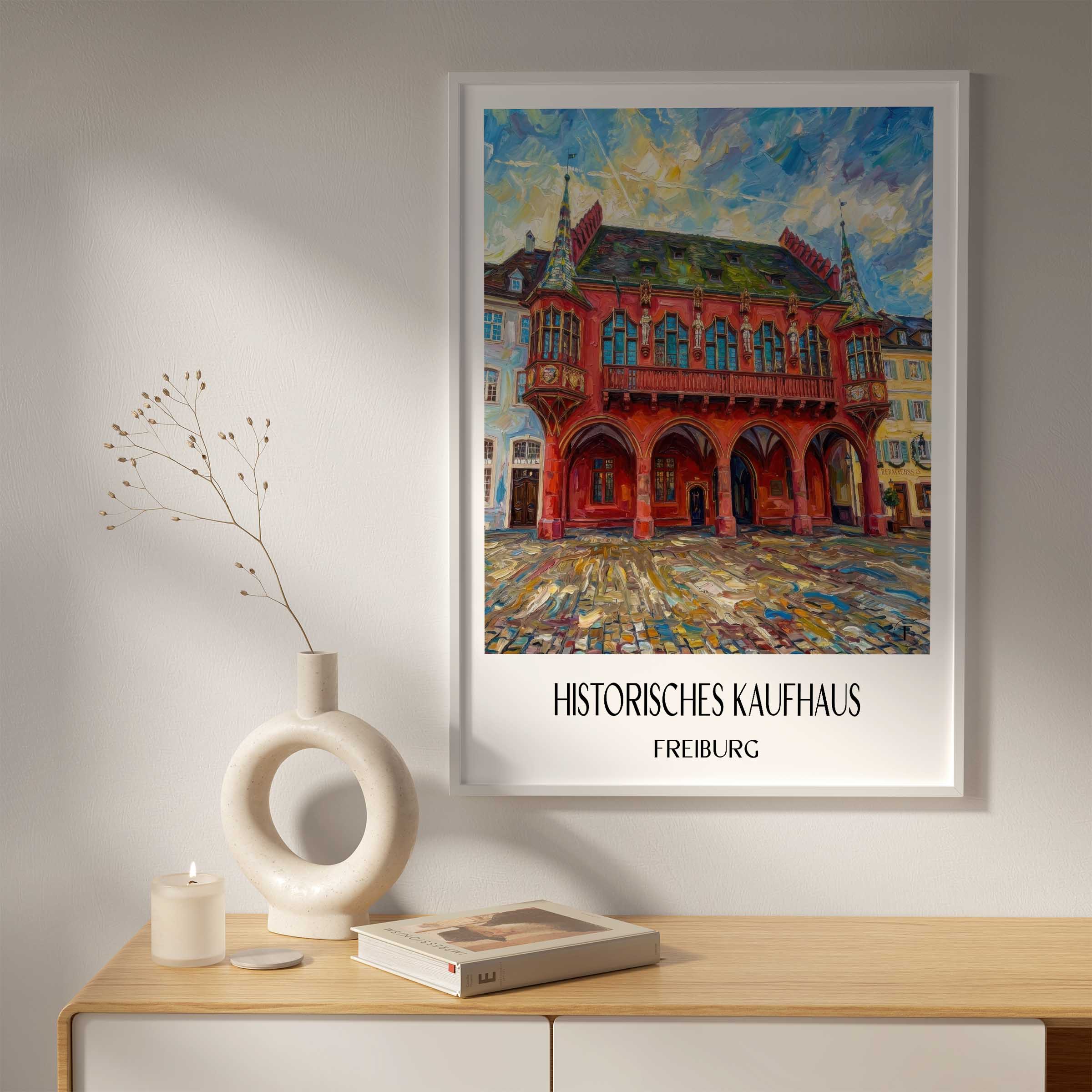 historisches-kaufhaus-freiburg-deutschland-poster-oil-painting-oelgemaelde